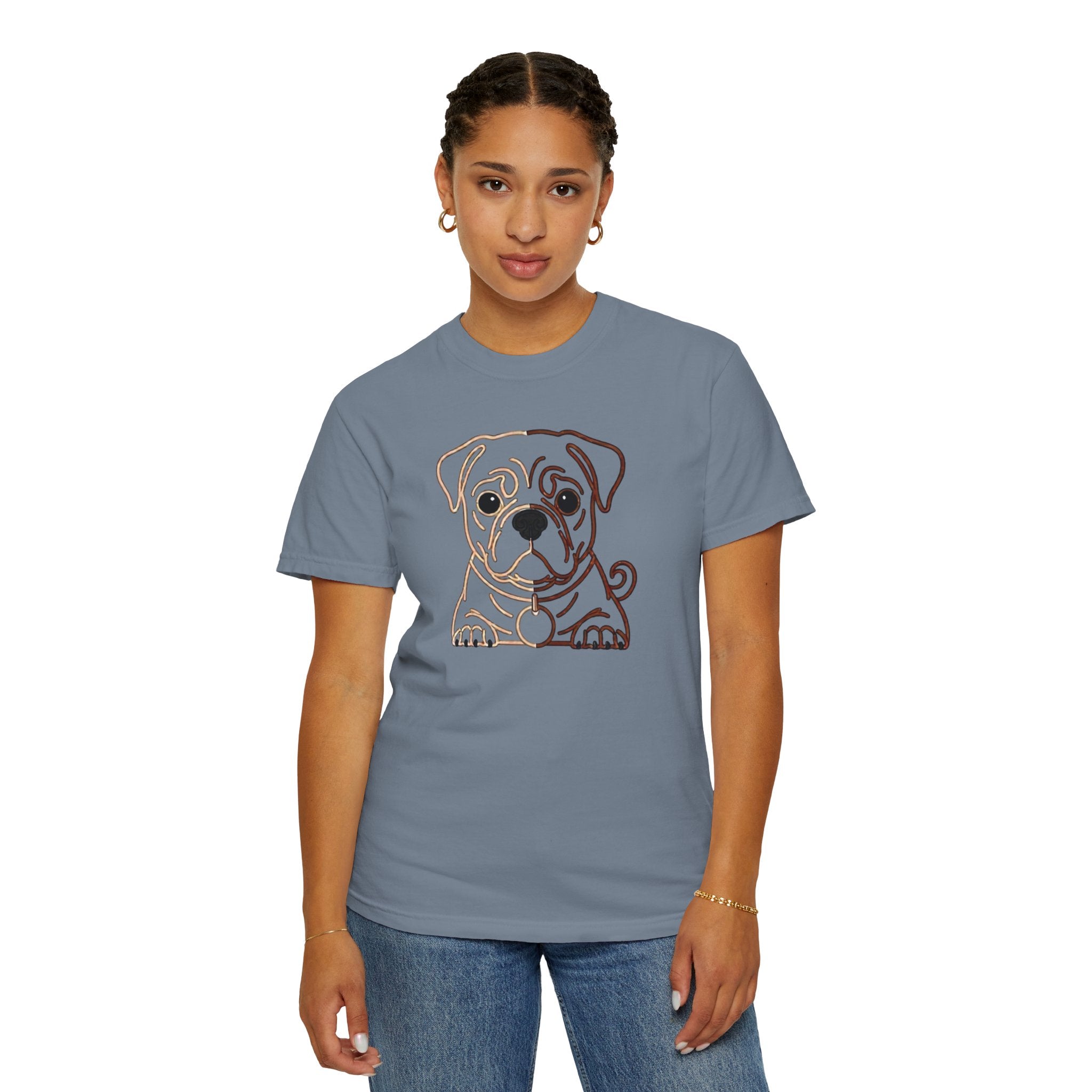 Bulldog Line Art T-Shirt – Cute Minimal Dog Graphic Tee