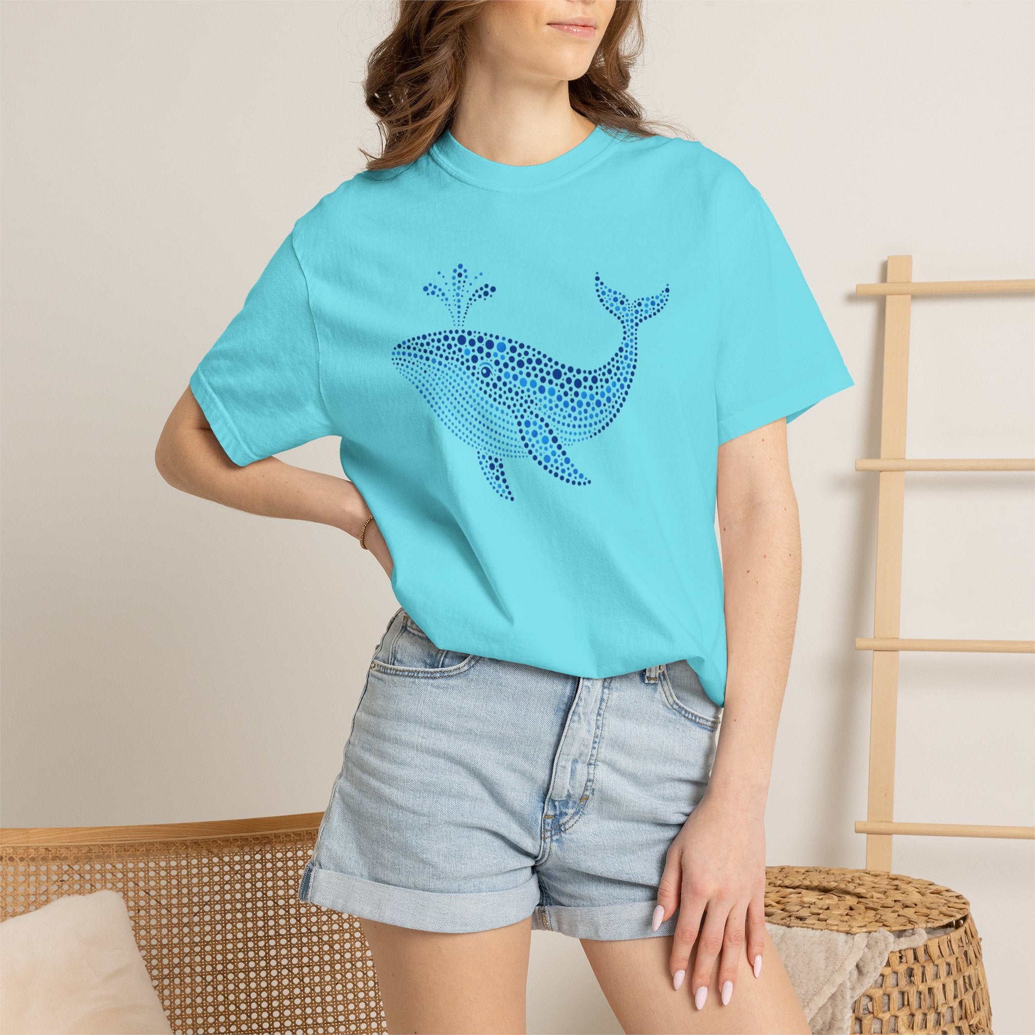 Blue Horizon Whale™ | Coastal Summer Graphic Tee