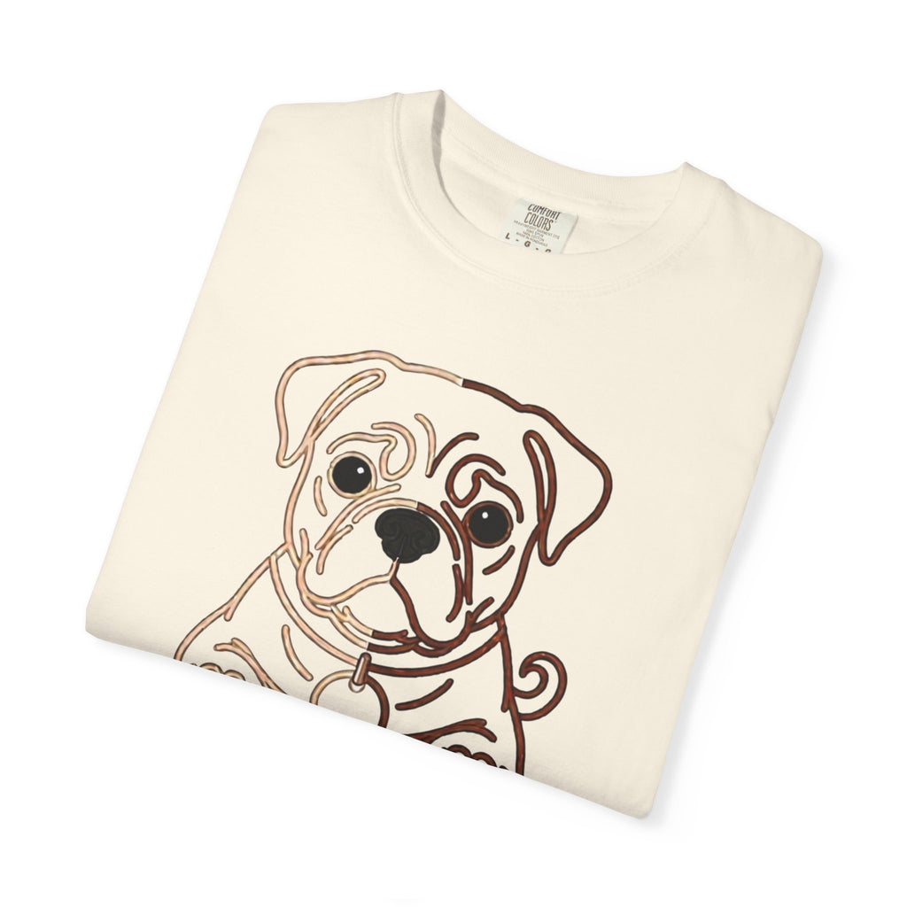 Bulldog Line Art T-Shirt – Cute Minimal Dog Graphic Tee