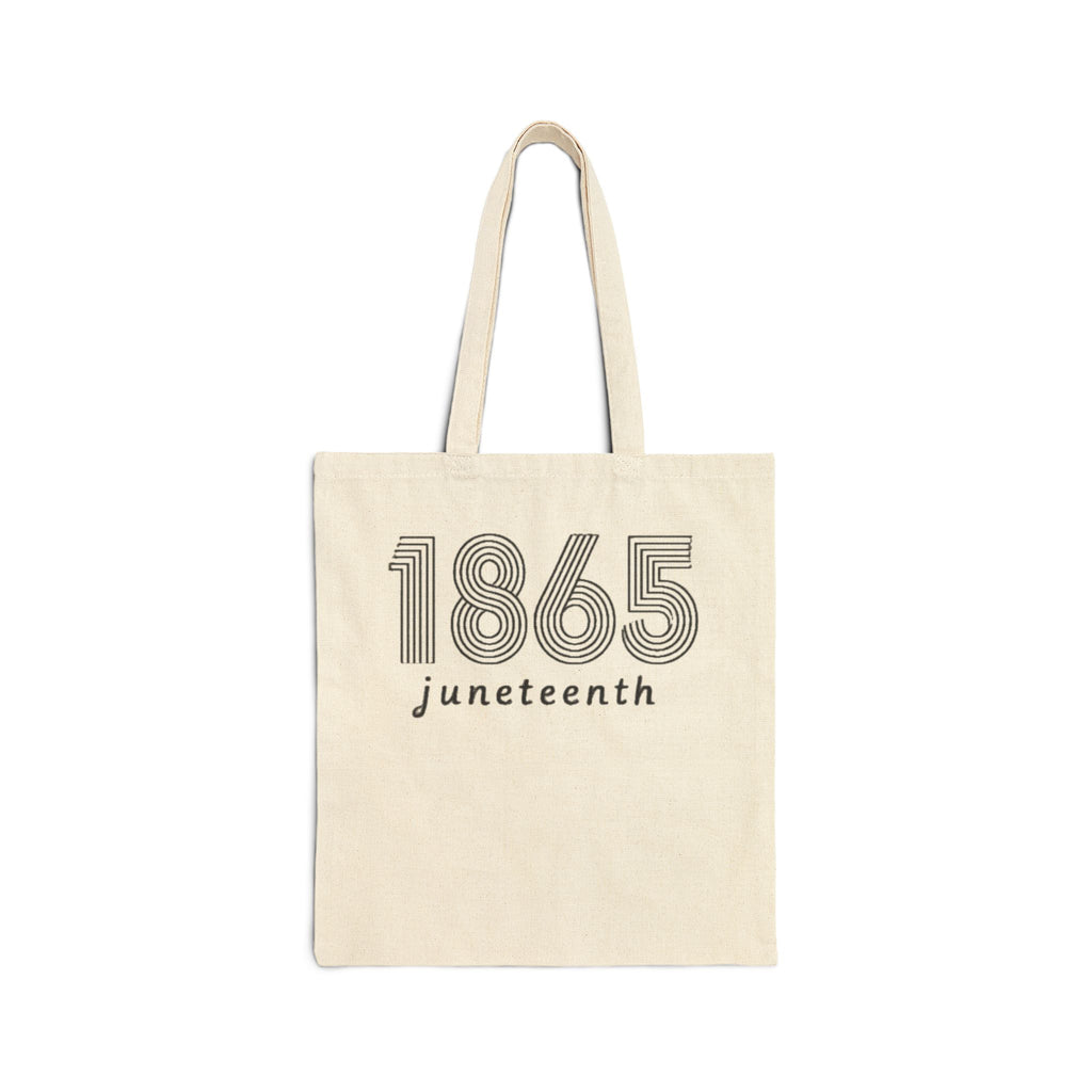 Juneteenth 1865 Canvas Tote Bag — Minimalist Commemorative Cotton Shopper