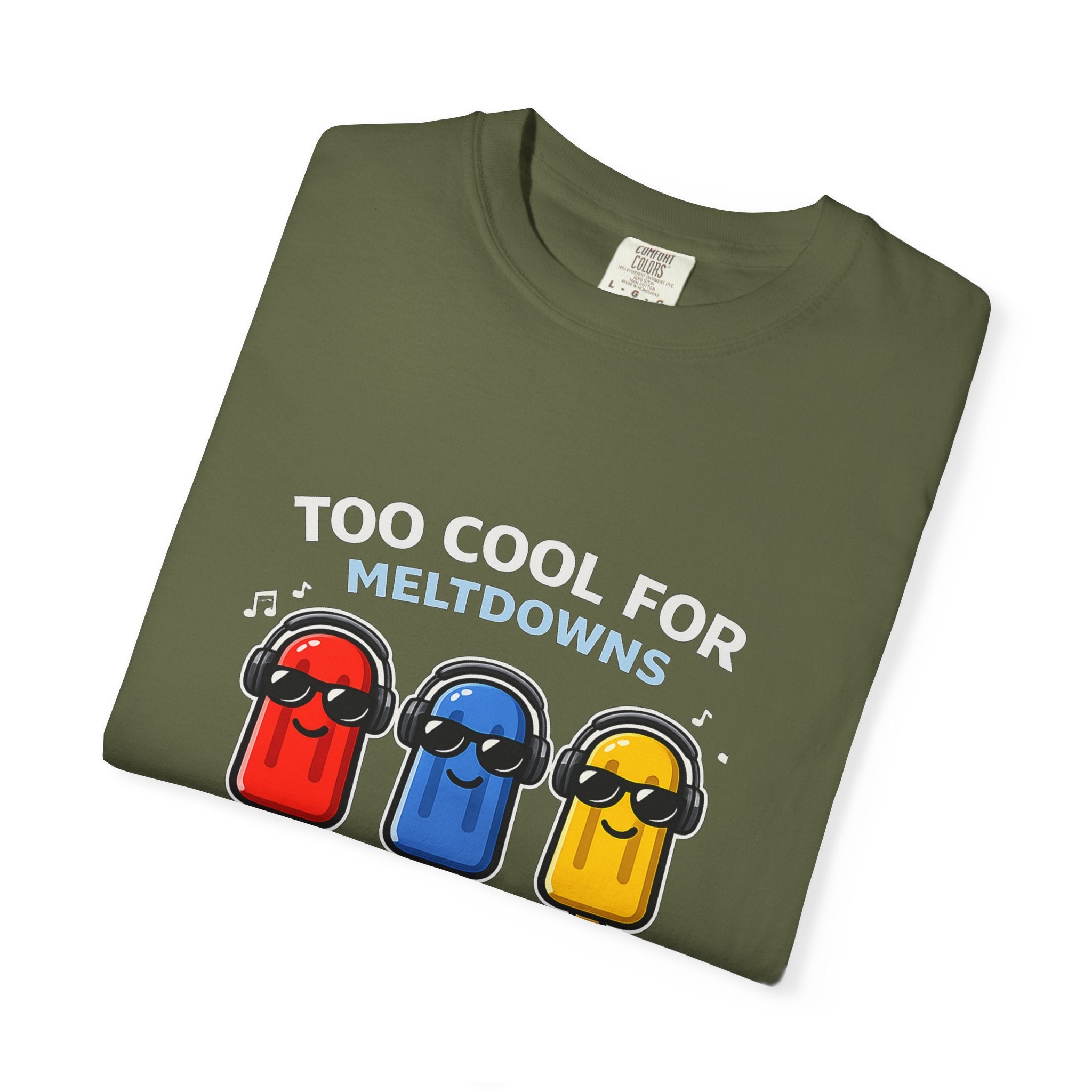 3 Cool Popsicles Graphic T-Shirt — "Too Cool for Meltdowns" Summer Tee