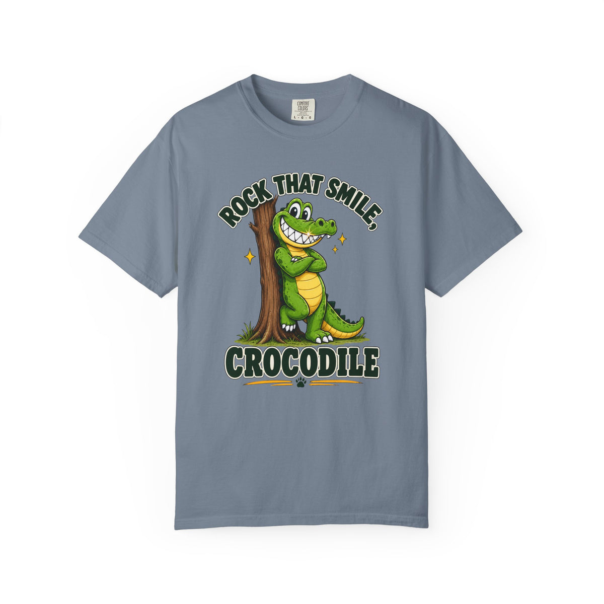 Rock That Smile Crocodile Adult Tee – Fun Graphic Crocodile Shirt