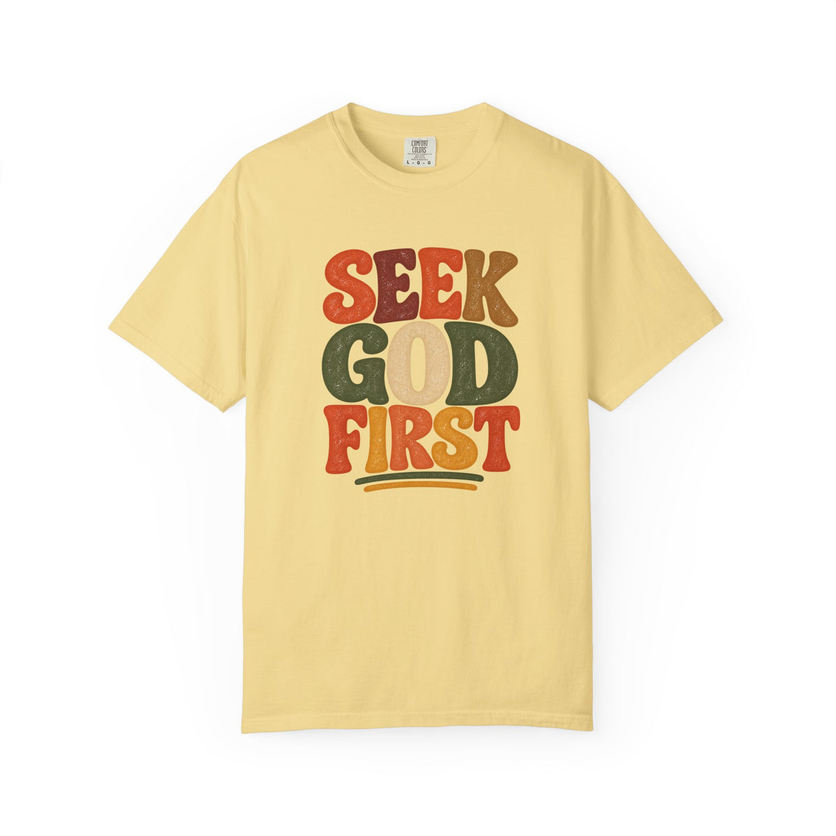 Seek God First Christian T-Shirt – Retro Faith Graphic Tee