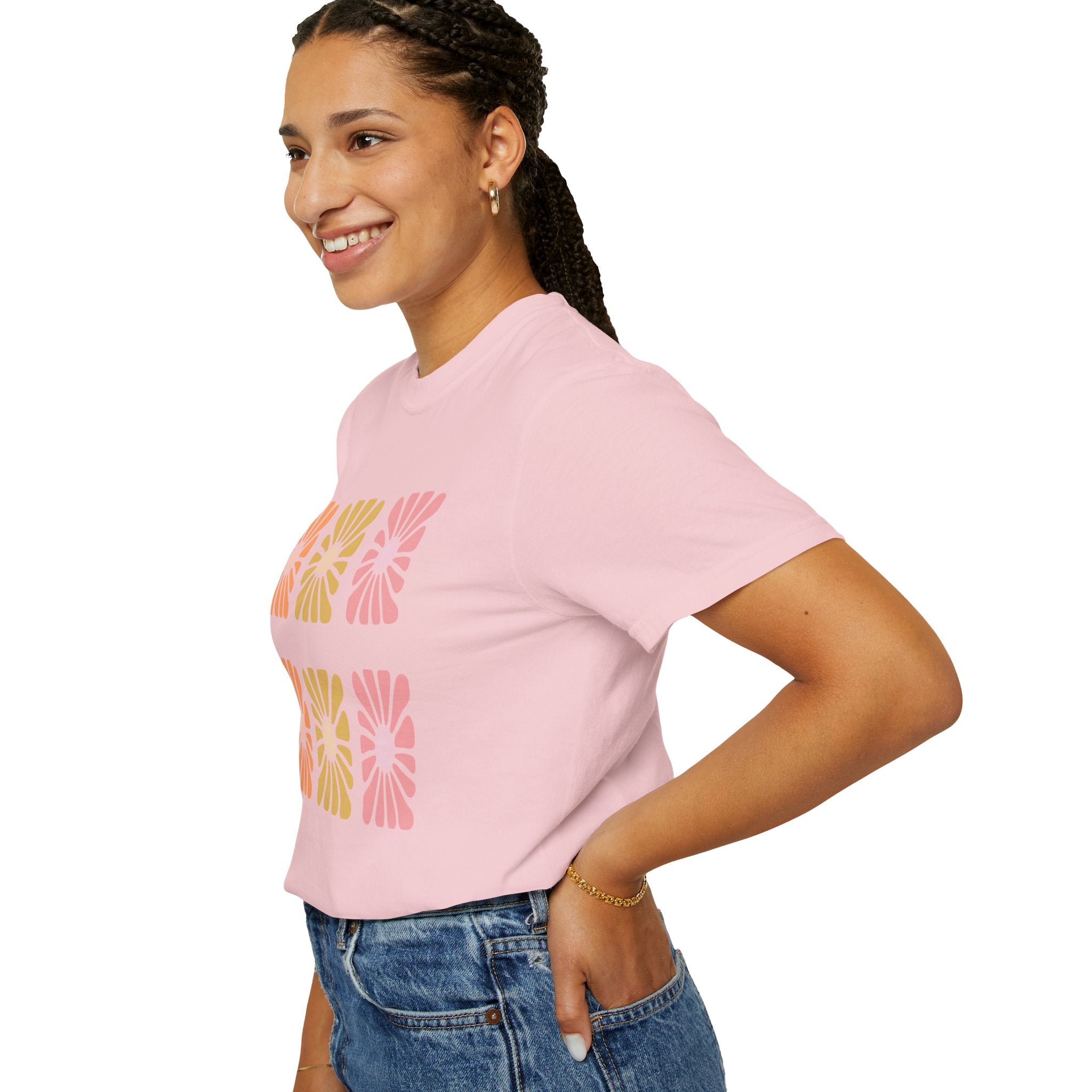 Retro Bloom Grid Tee