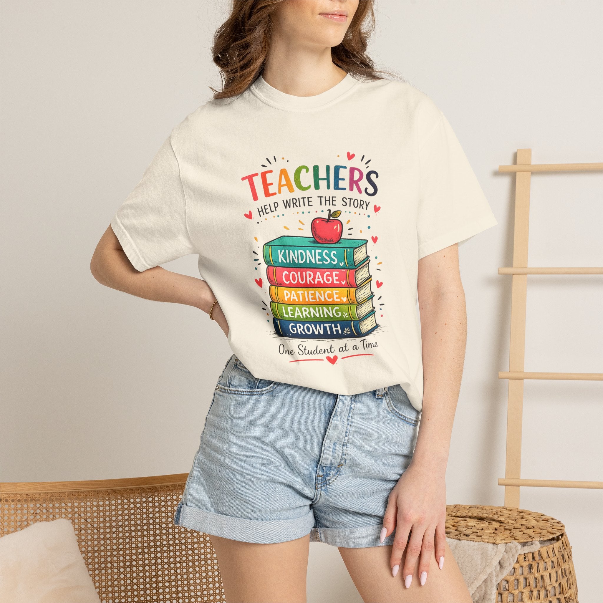 Teachers Help Write the Story Personalized Teacher T-Shirt™ | Custom Name Back | Premium Teacher Gift