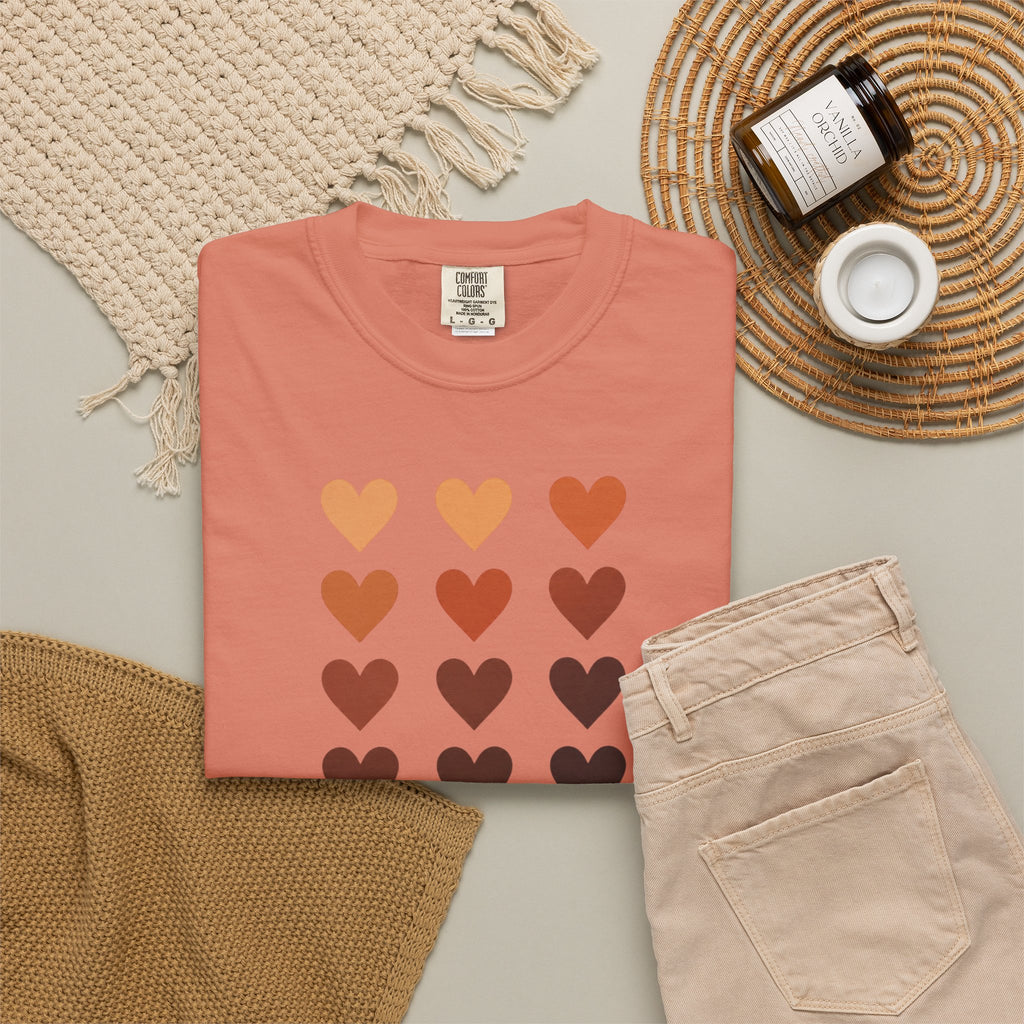 Bold Beautiful Melanin Hearts Tee
