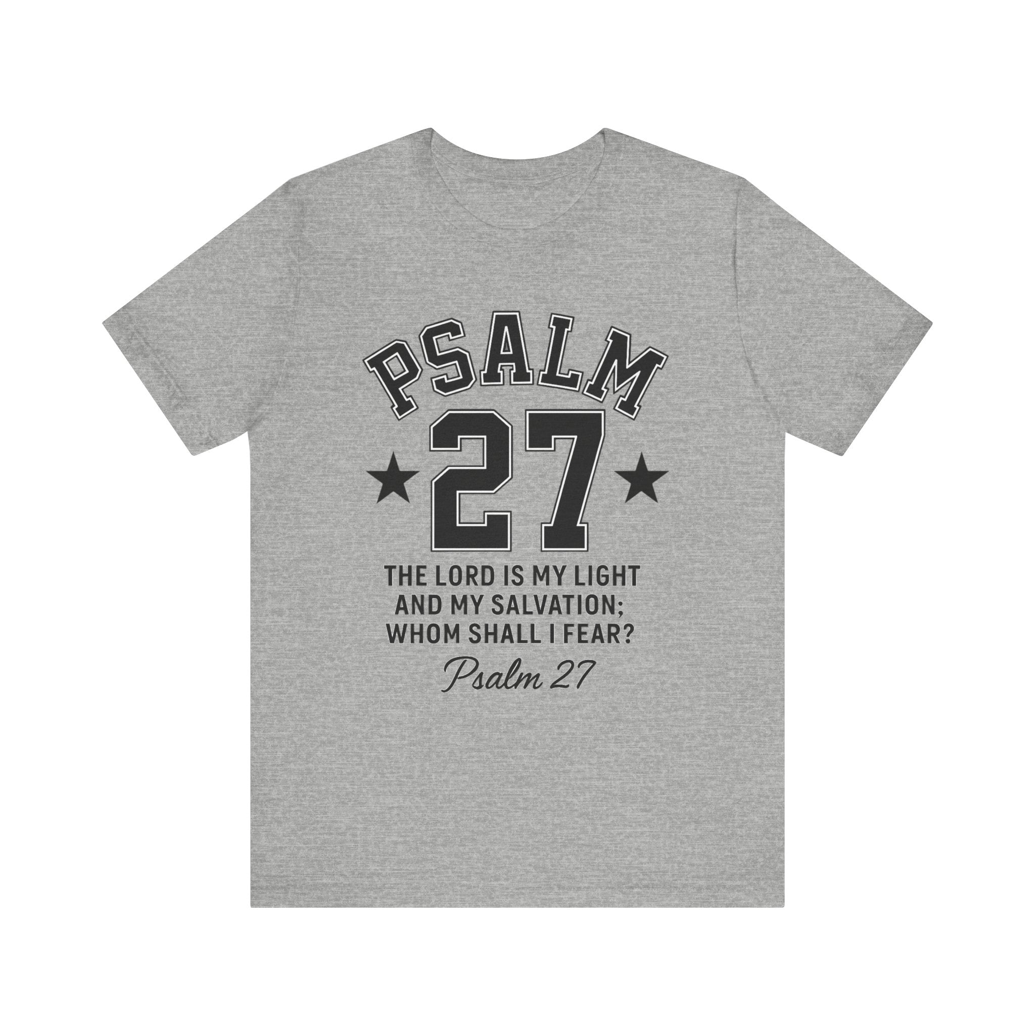 Psalm 27 White Sporty Tee