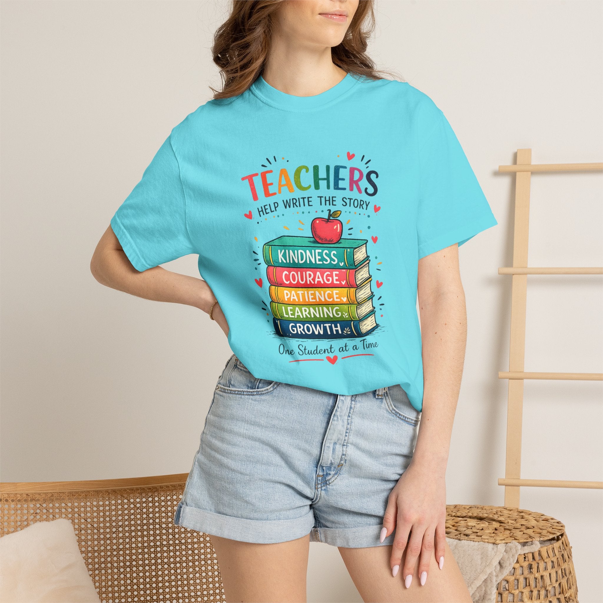 Teachers Help Write the Story Personalized Teacher T-Shirt™ | Custom Name Back | Premium Teacher Gift