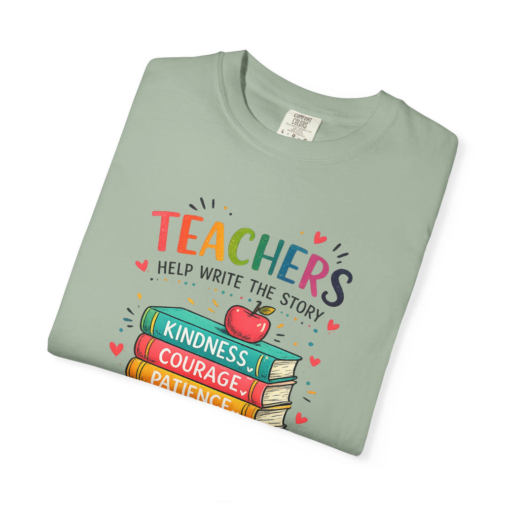 Teachers Help Write the Story Personalized Teacher T-Shirt™ | Custom Name Back | Premium Teacher Gift