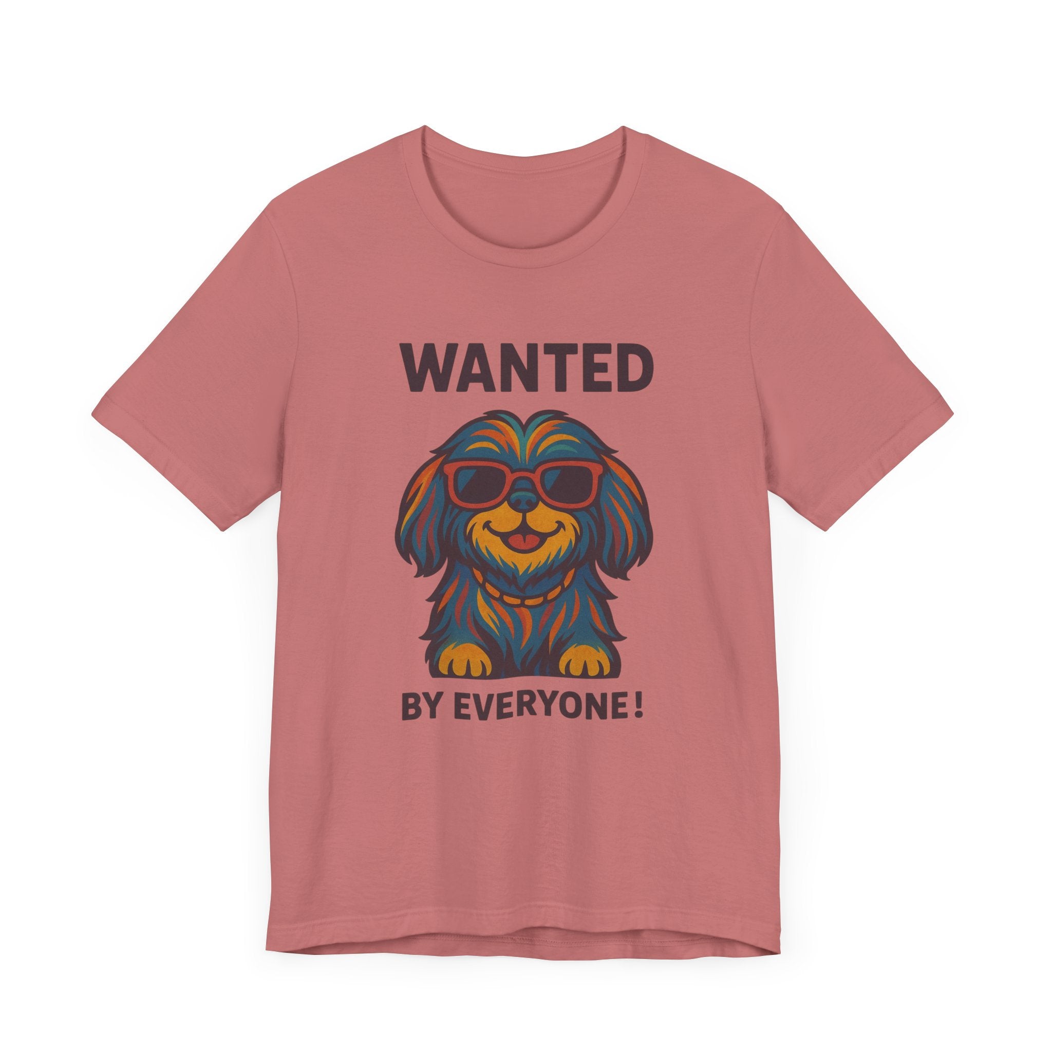 Shitzu with Multicolored Fur and Sunglasses Tee
