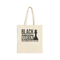 Tote — "Black Queen" Canvas Tote Bag, Empowerment Chess Design