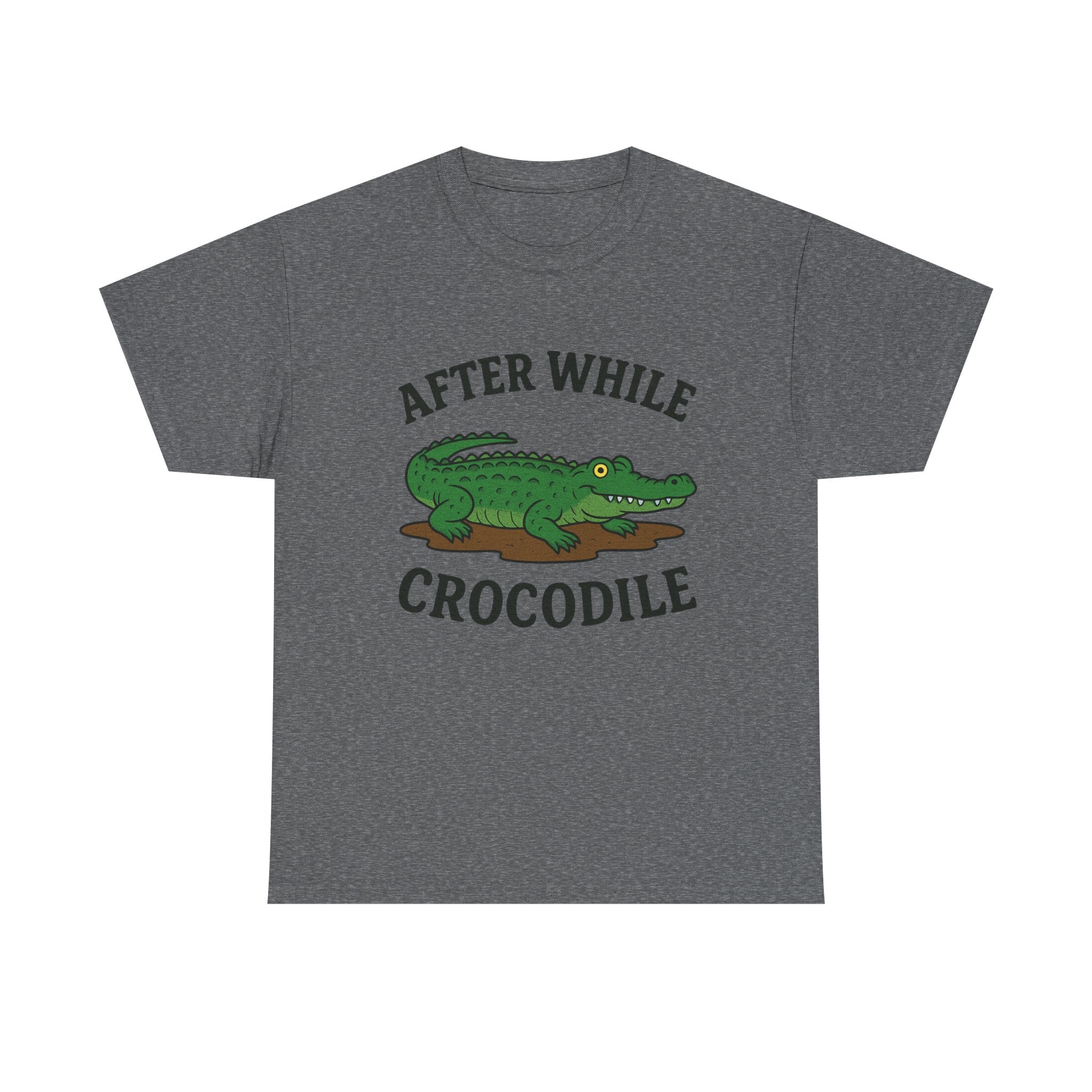 Crocodile Unisex Tee - After while, crocodile - Cute Minimalist Design