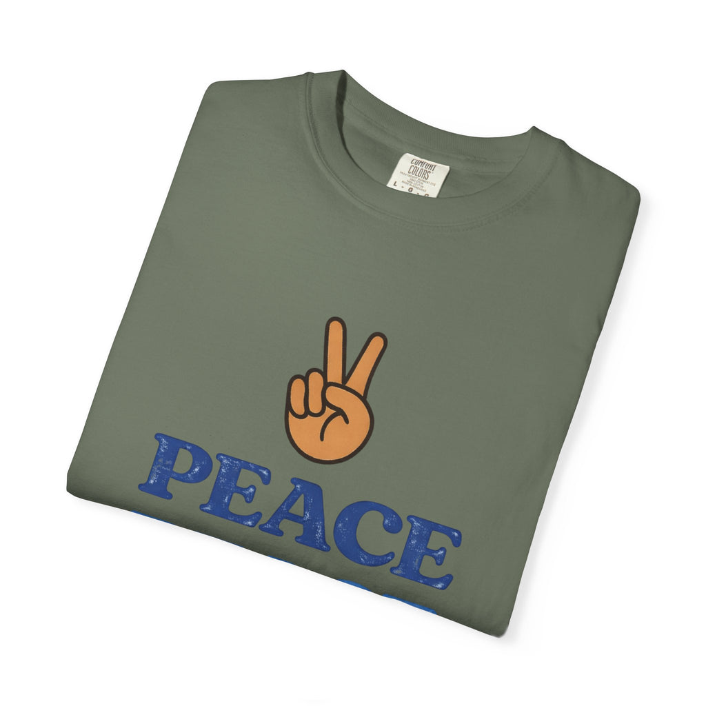 Peace Peace Peace T-Shirt — Retro Peace Sign Graphic Tee