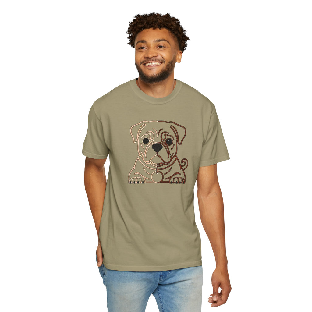 Bulldog Line Art T-Shirt – Cute Minimal Dog Graphic Tee