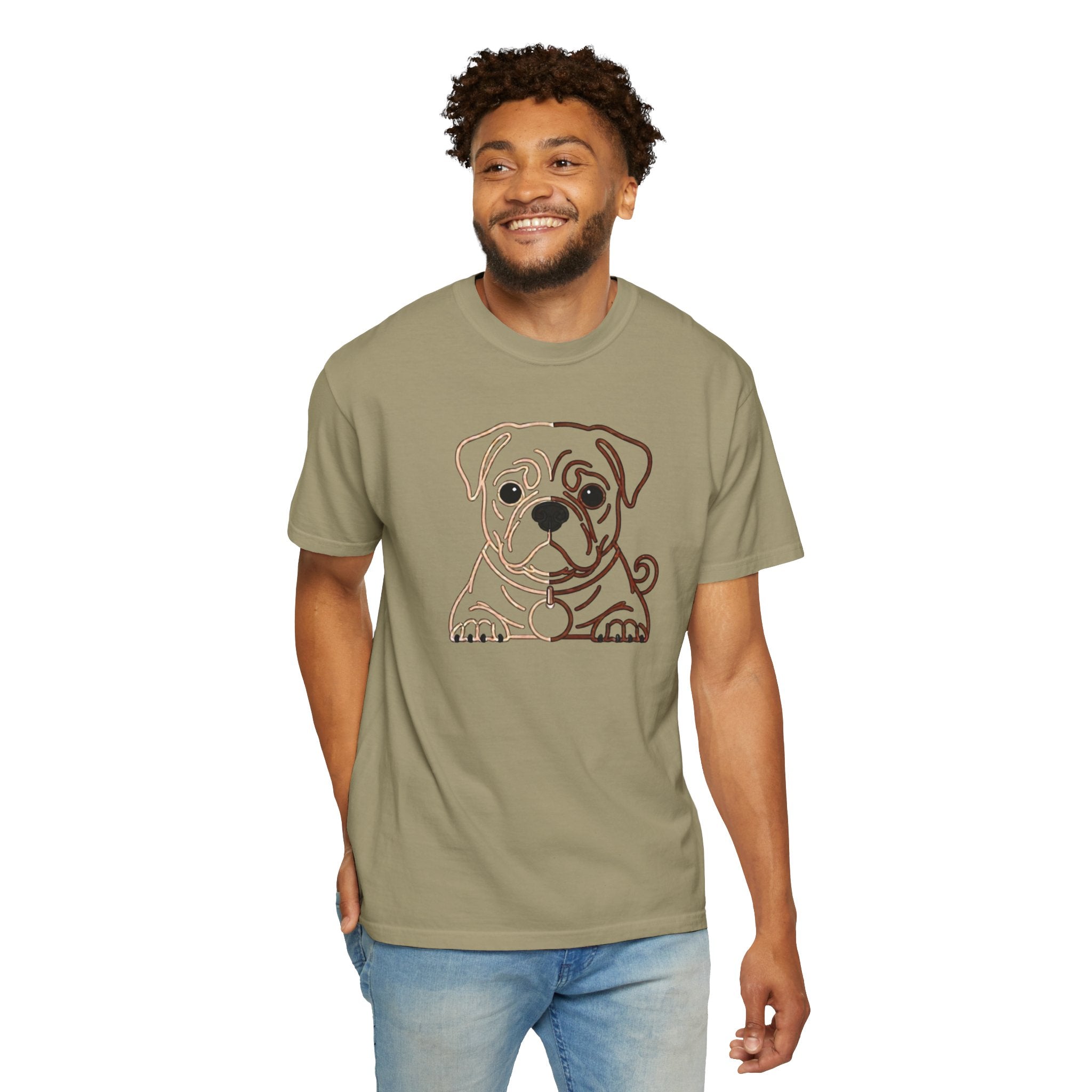 Bulldog Line Art T-Shirt – Cute Minimal Dog Graphic Tee