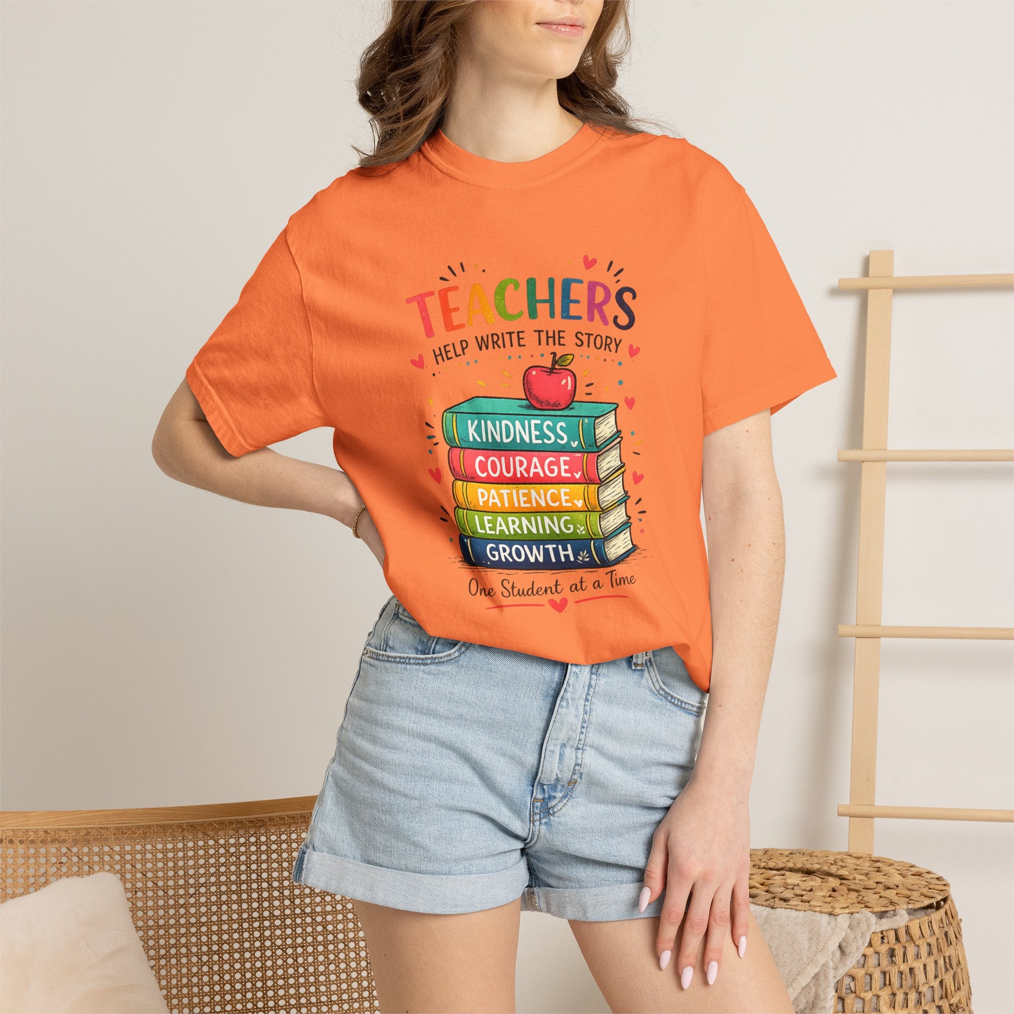 Teachers Help Write the Story Personalized Teacher T-Shirt™ | Custom Name Back | Premium Teacher Gift