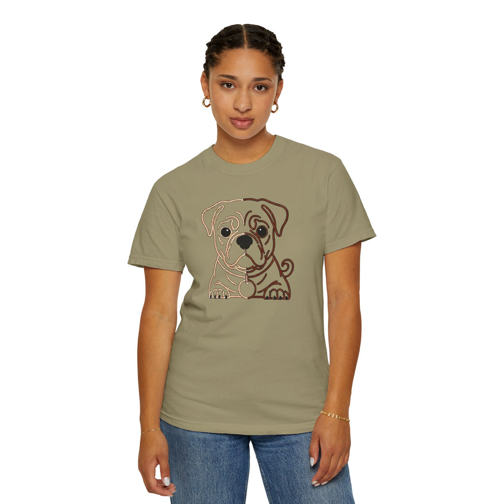 Bulldog Line Art T-Shirt – Cute Minimal Dog Graphic Tee