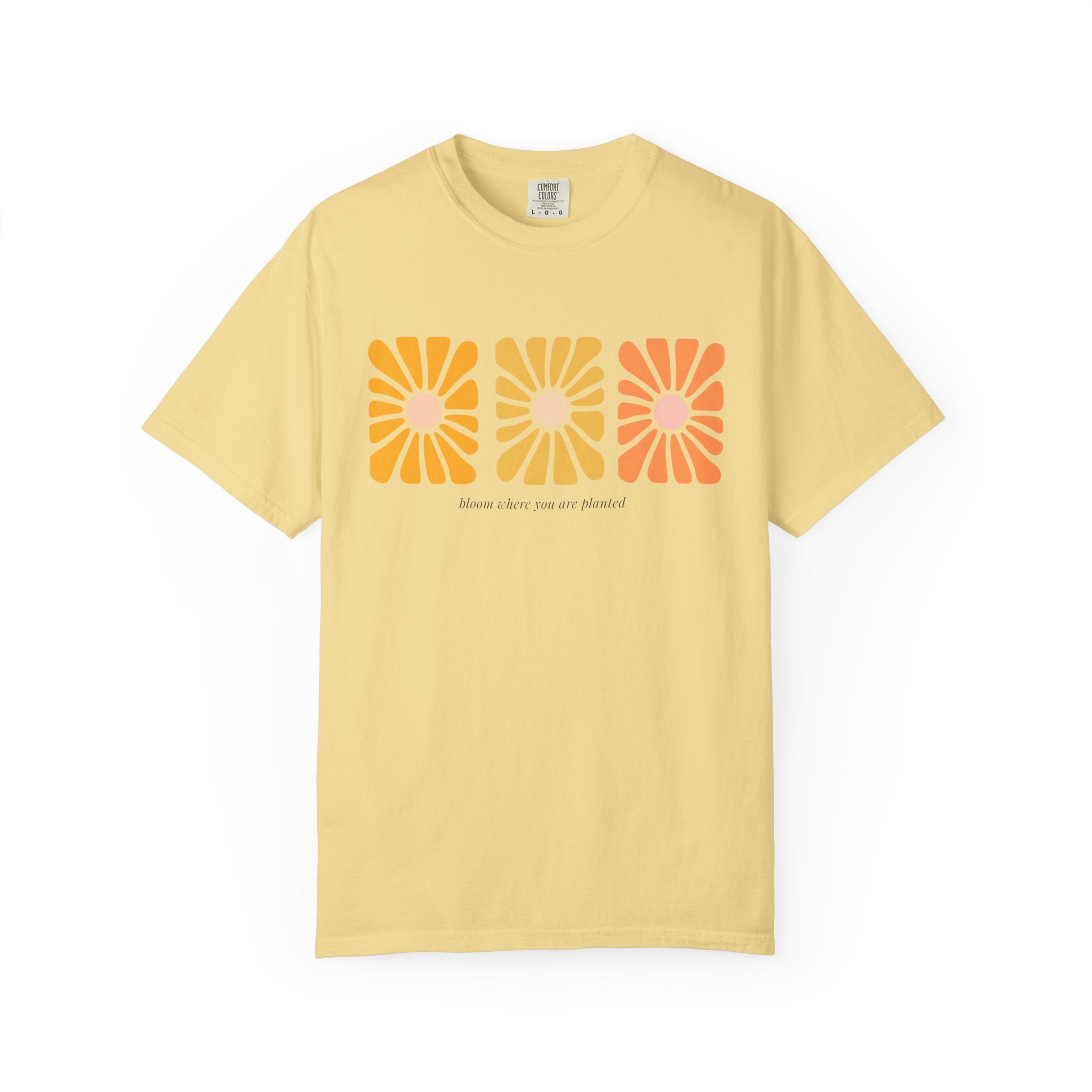 Retro 3-Daisy Graphic T-Shirt — "Bloom in the Present"