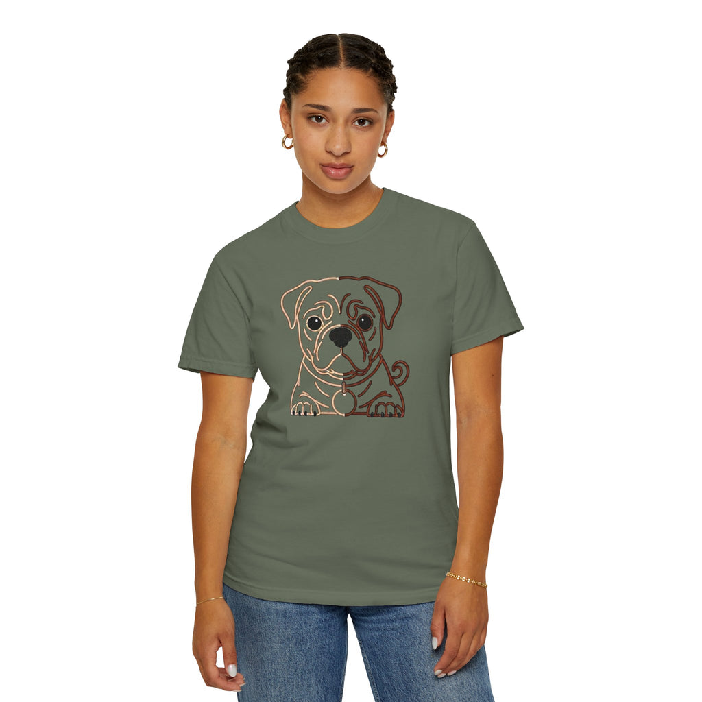 Bulldog Line Art T-Shirt – Cute Minimal Dog Graphic Tee