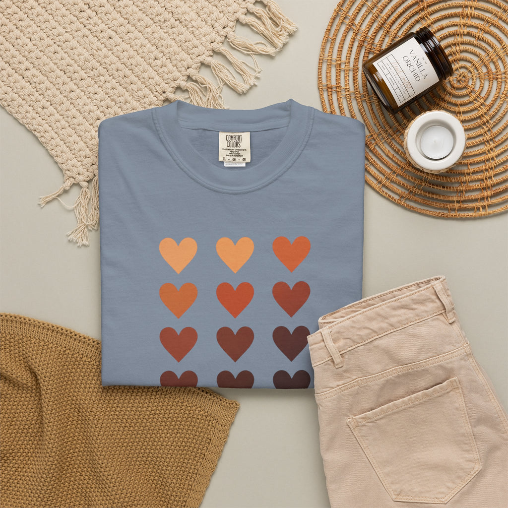 Bold Beautiful Melanin Hearts Tee