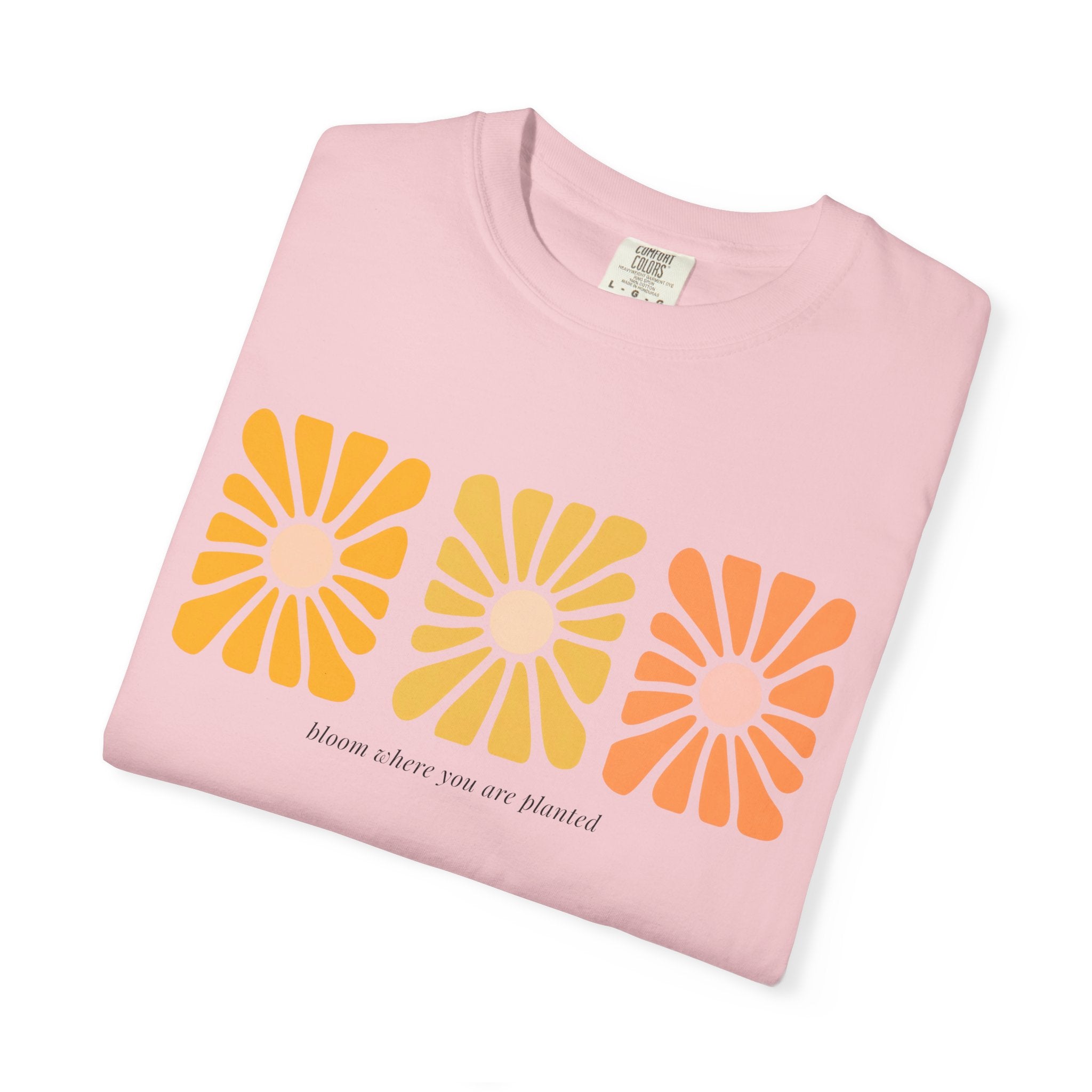Retro 3-Daisy Graphic T-Shirt — "Bloom in the Present"
