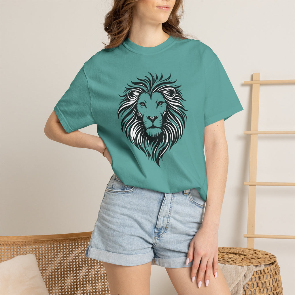 Lion Head Graphic T-Shirt — Bold Tribal Mane Tee for Men & Women