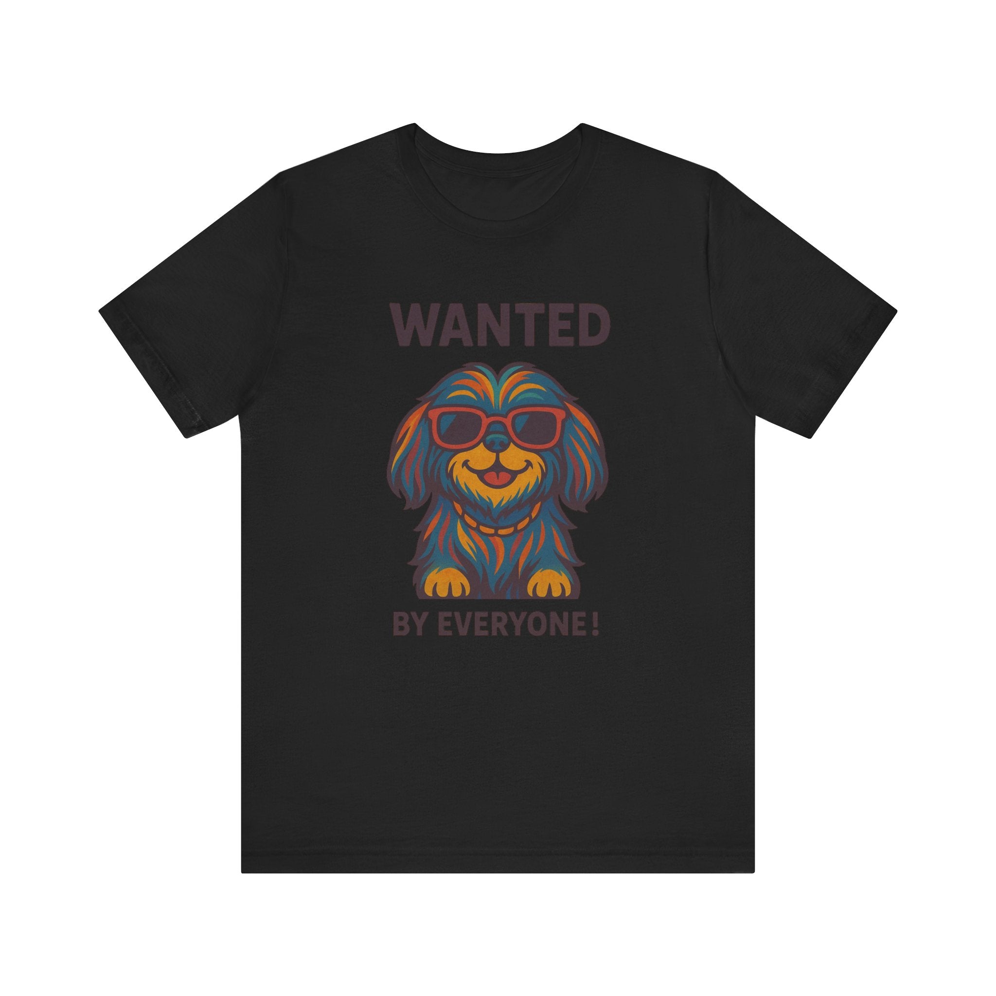 Shitzu with Multicolored Fur and Sunglasses Tee