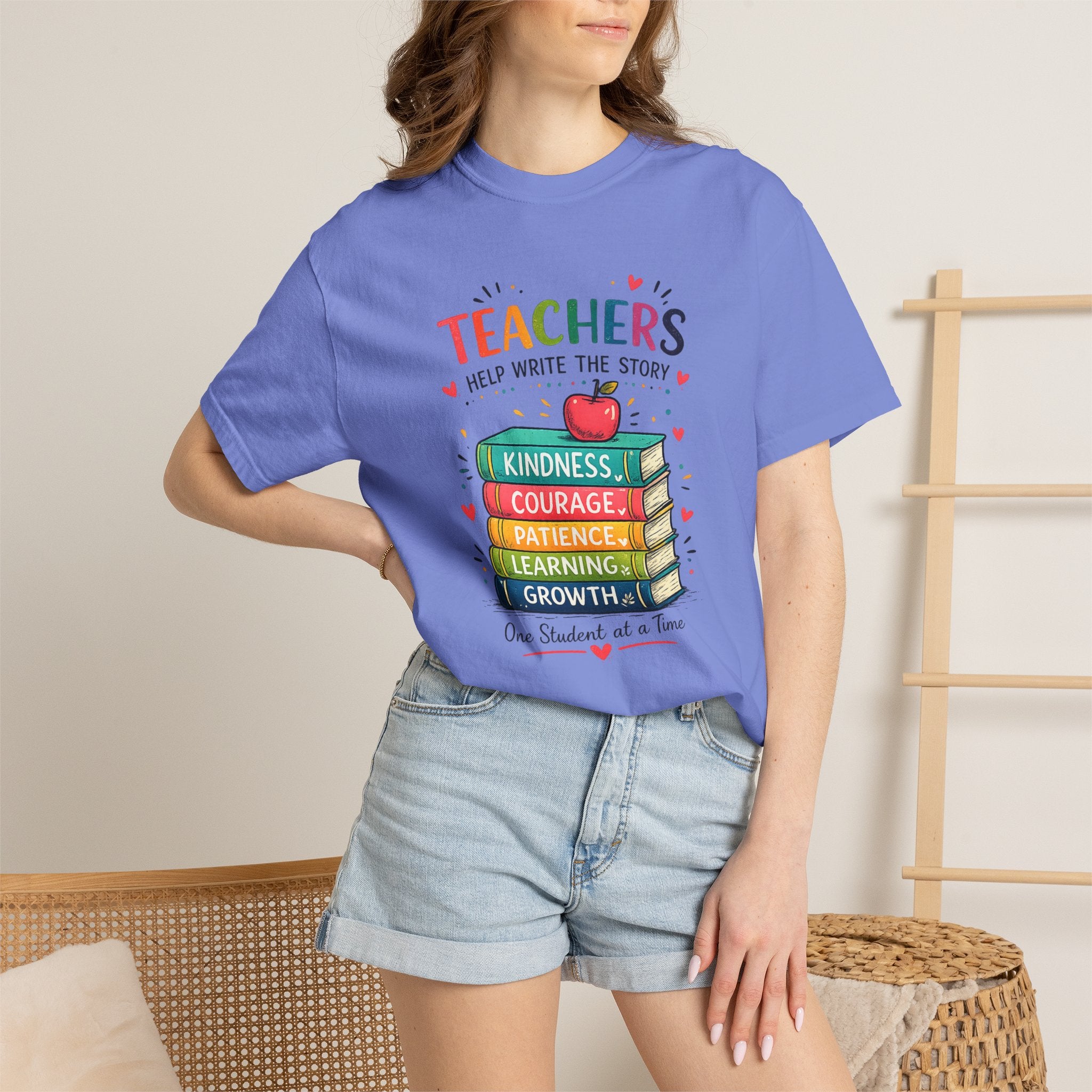 Teachers Help Write the Story Personalized Teacher T-Shirt™ | Custom Name Back | Premium Teacher Gift