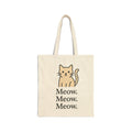 Meow Meow Meow Cute Minimal Cat Tote