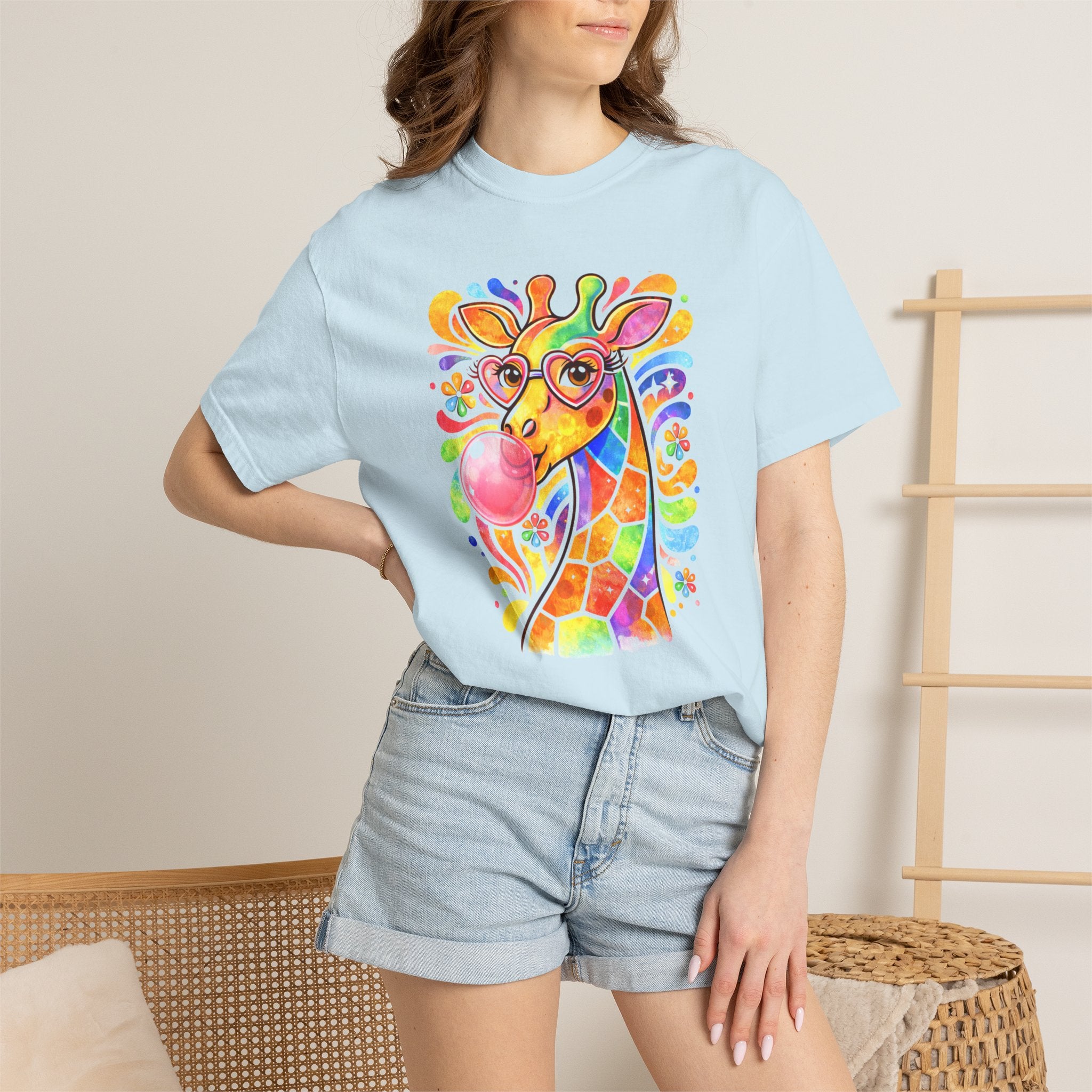 Colorful Bubblegum Giraffe T-Shirt