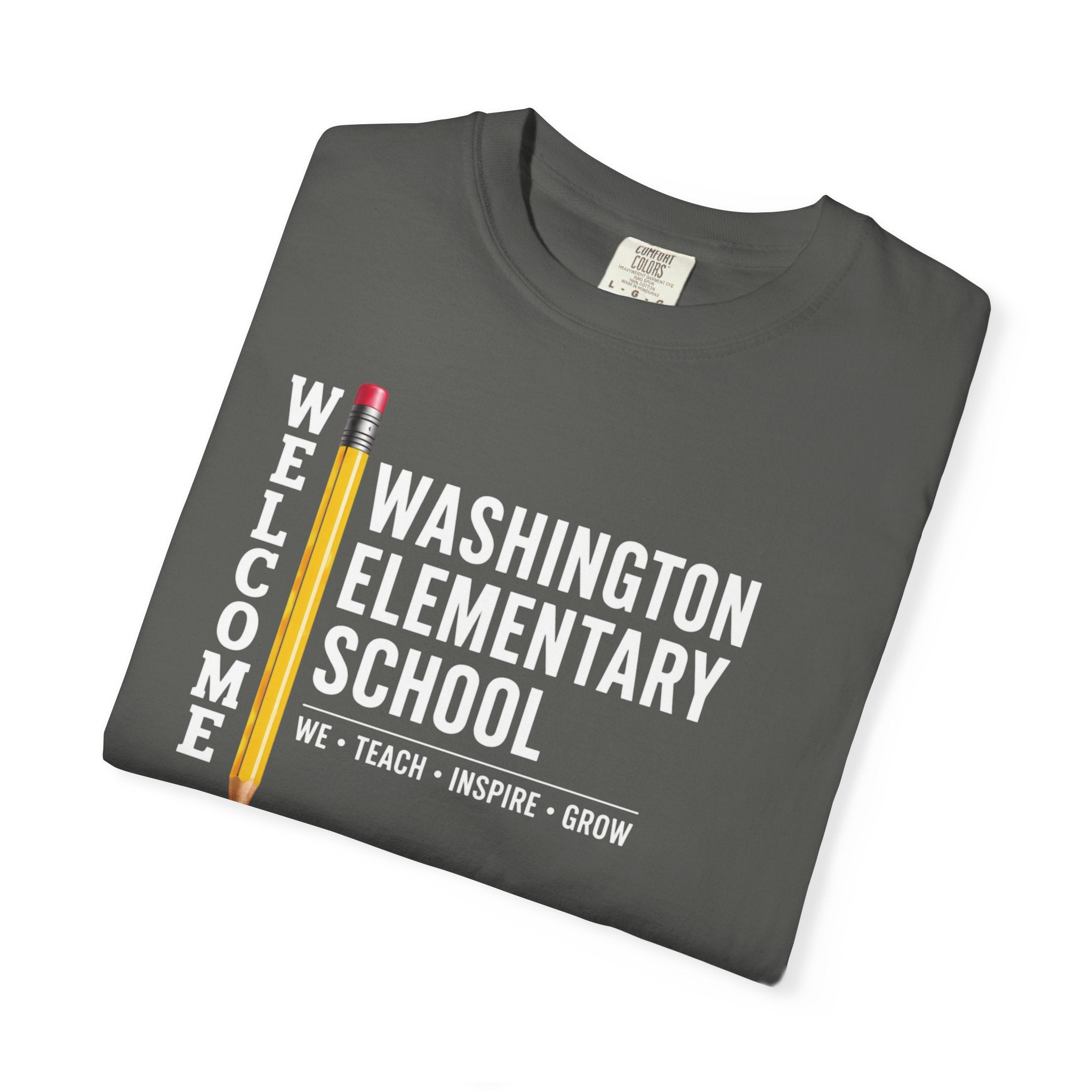 Washington Elementary School Welcome T-Shirt — 'Welcome' Pencil Design