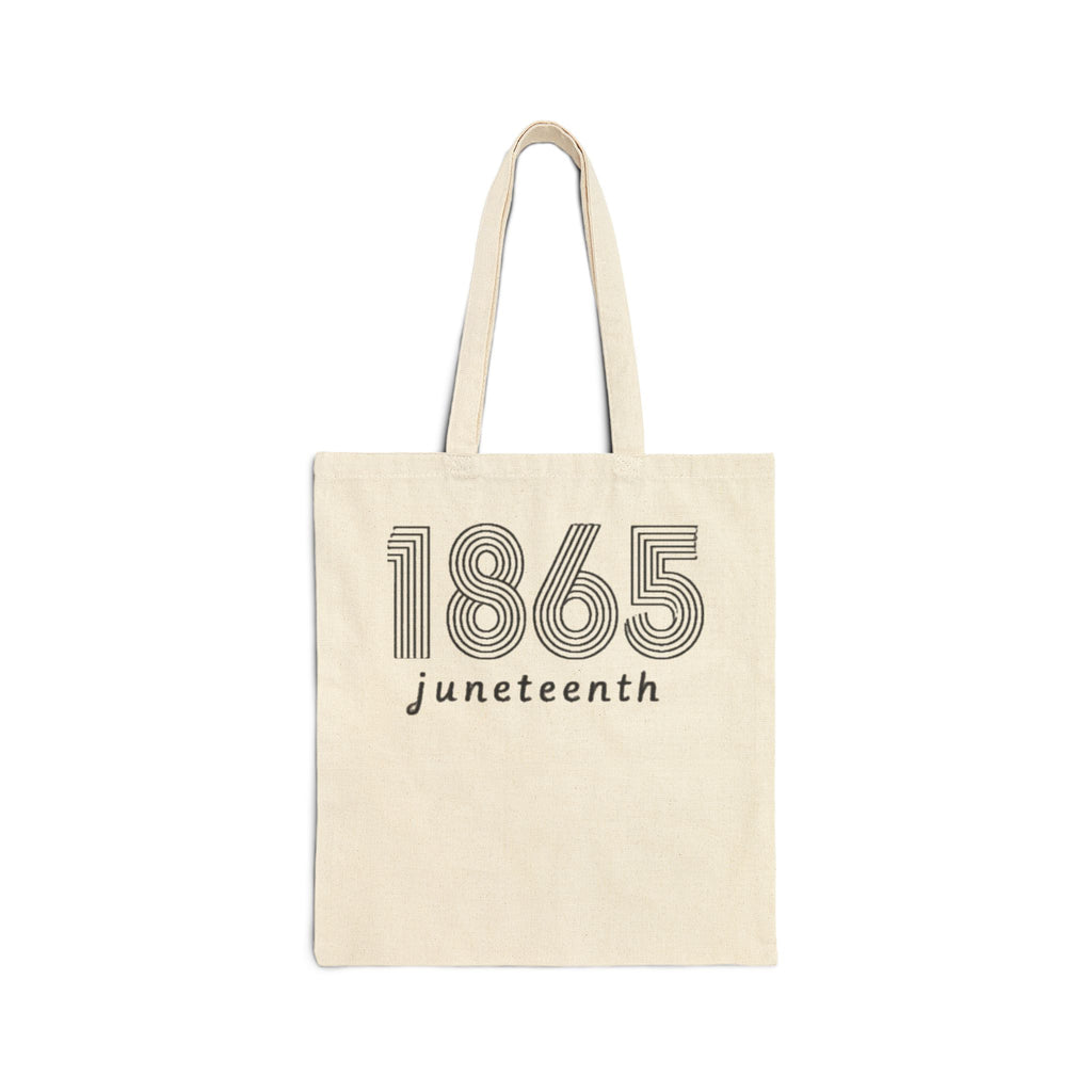 Juneteenth 1865 Canvas Tote Bag — Minimalist Commemorative Cotton Shopper