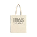 Juneteenth 1865 Canvas Tote Bag — Minimalist Commemorative Cotton Shopper