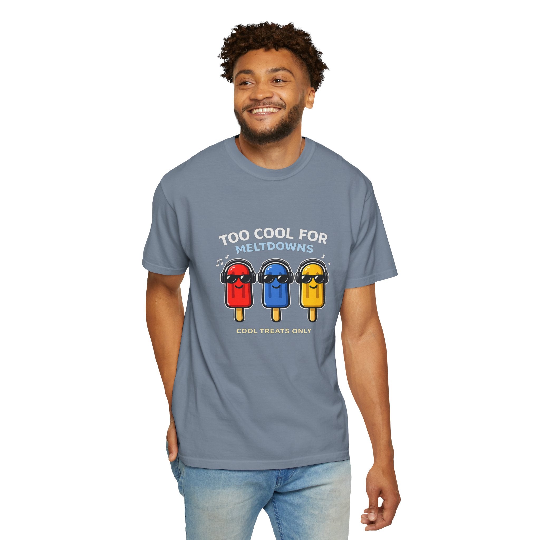 3 Cool Popsicles Graphic T-Shirt — "Too Cool for Meltdowns" Summer Tee