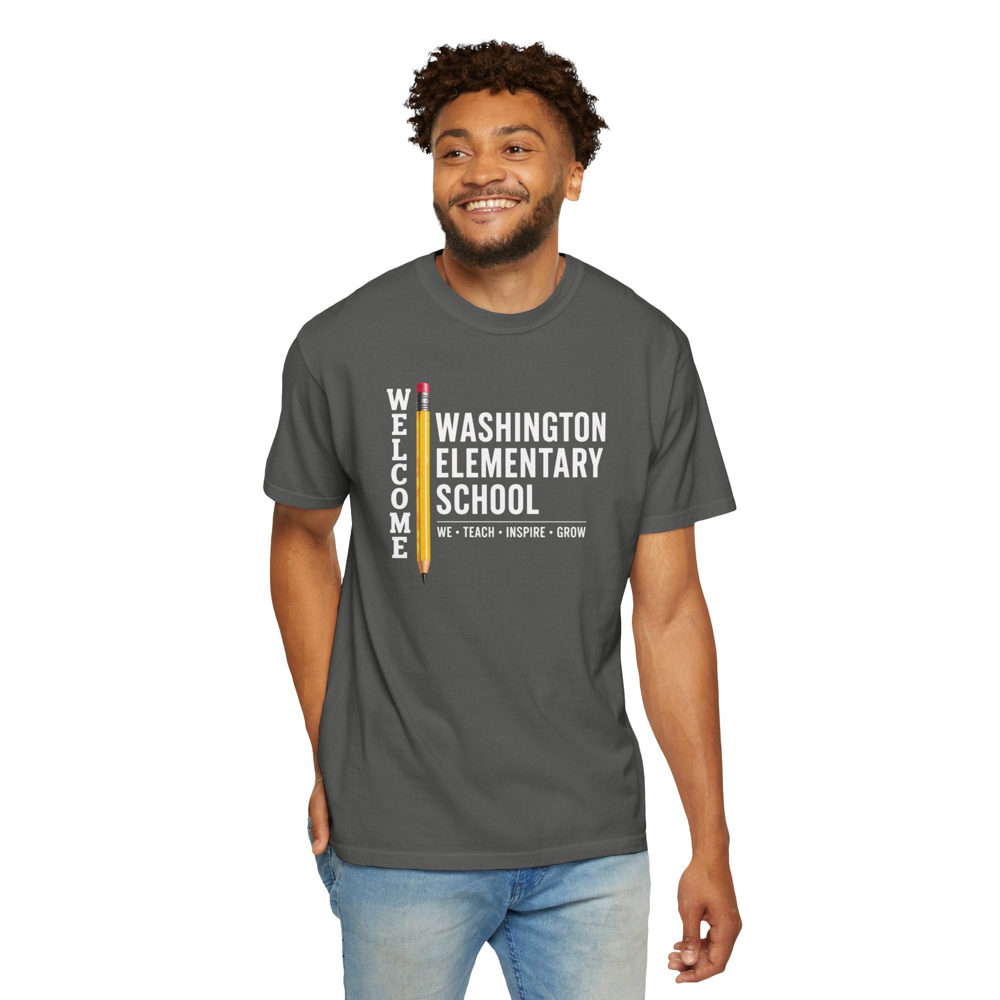 Washington Elementary School Welcome T-Shirt — 'Welcome' Pencil Design