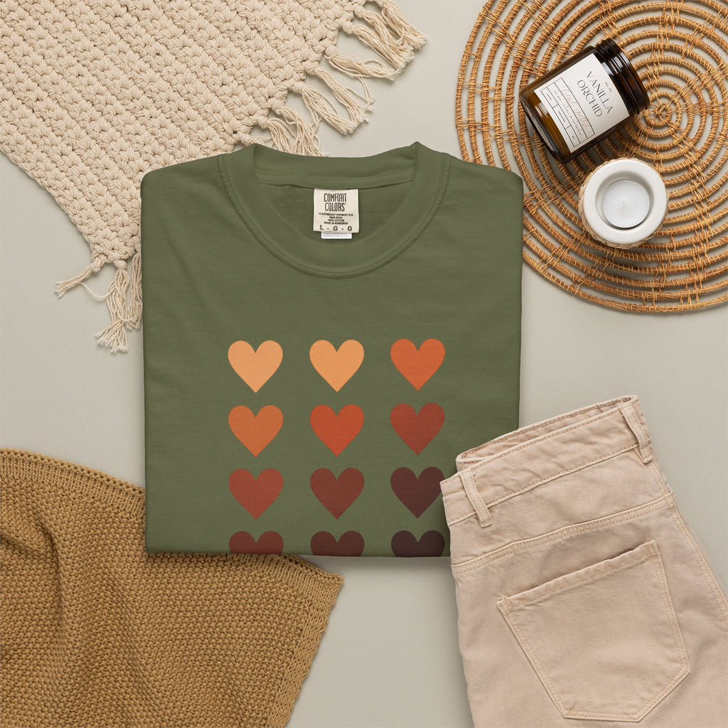 Bold Beautiful Melanin Hearts Tee