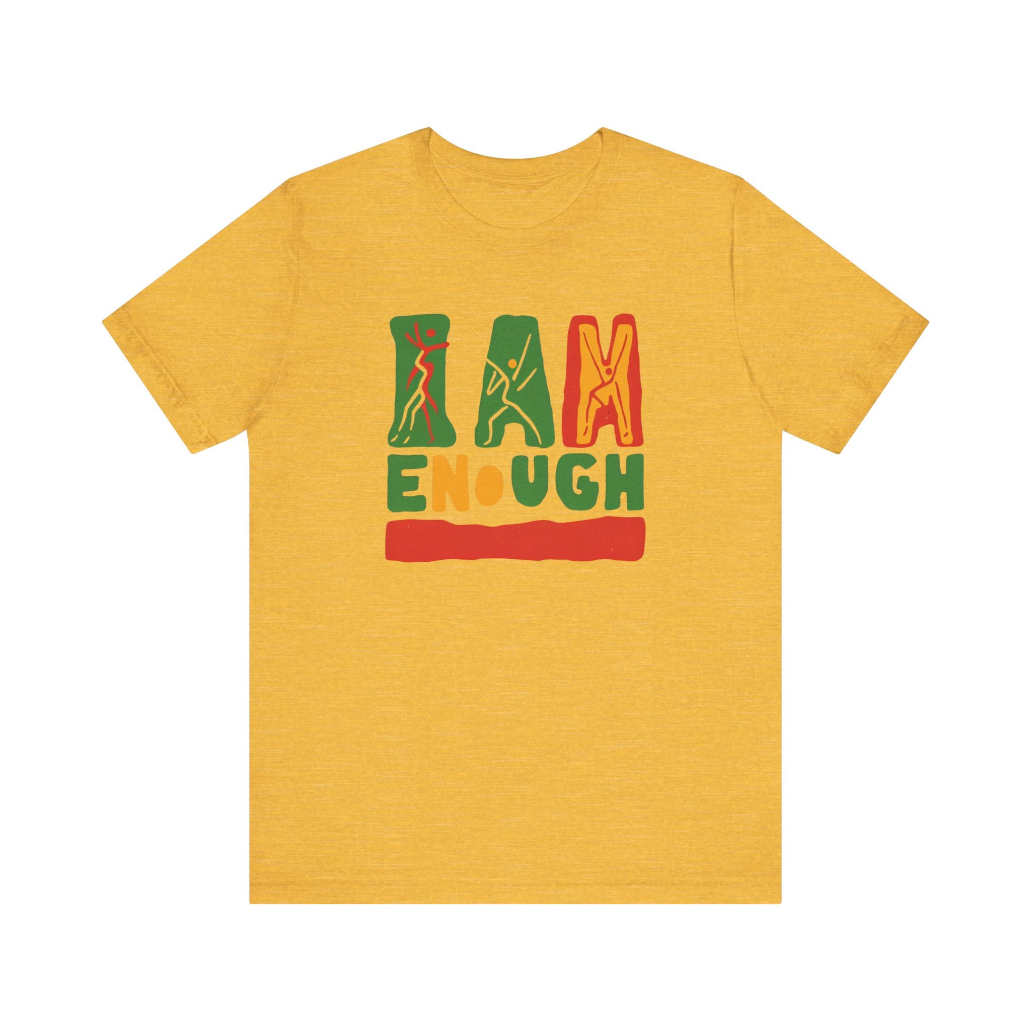 'I AM ENOUGH' Tee in Abstract in African Colors