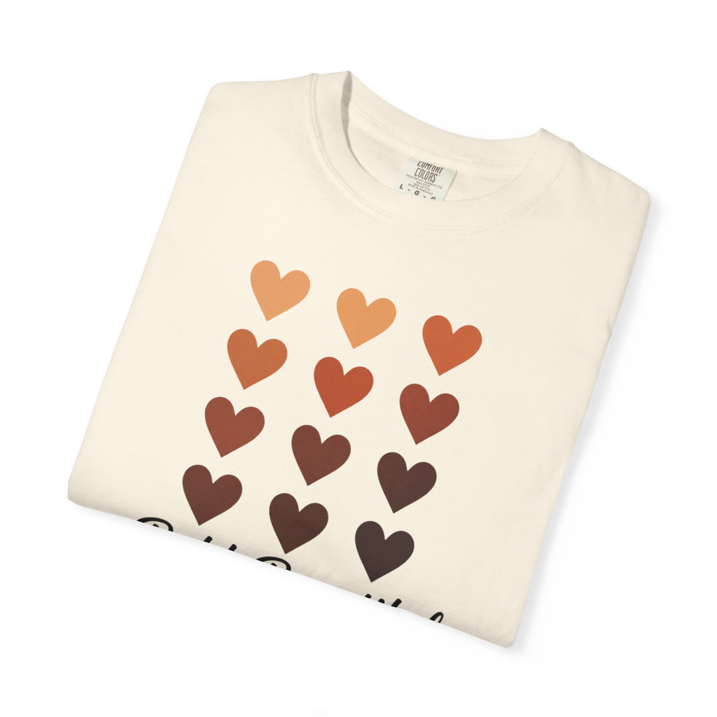 Bold Beautiful Melanin Hearts Tee