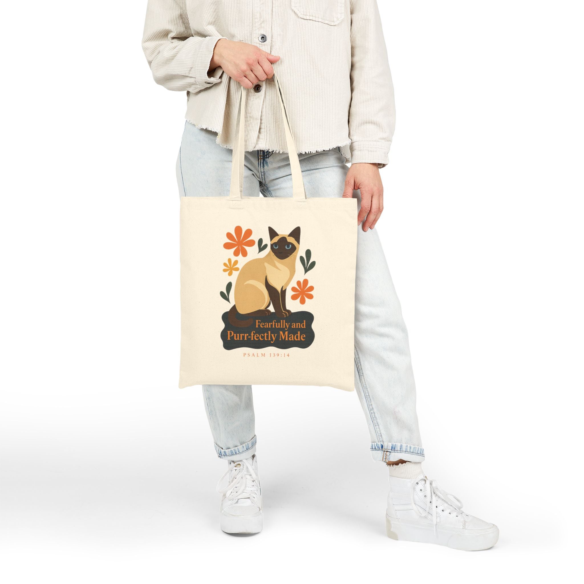 Fearfully and Purr-fectly Made™ Tote with Siamese Cat