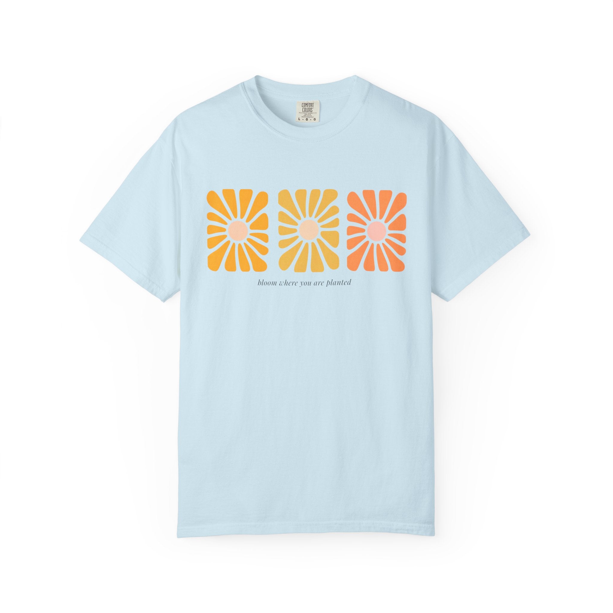 Retro 3-Daisy Graphic T-Shirt — "Bloom in the Present"