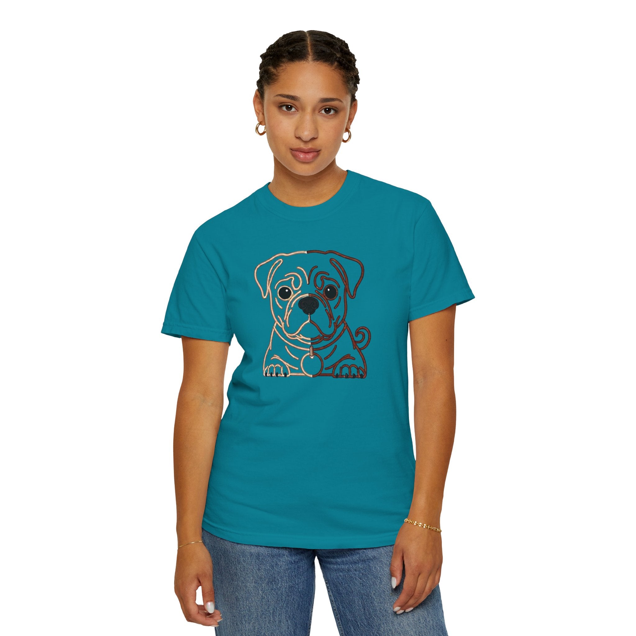 Bulldog Line Art T-Shirt – Cute Minimal Dog Graphic Tee