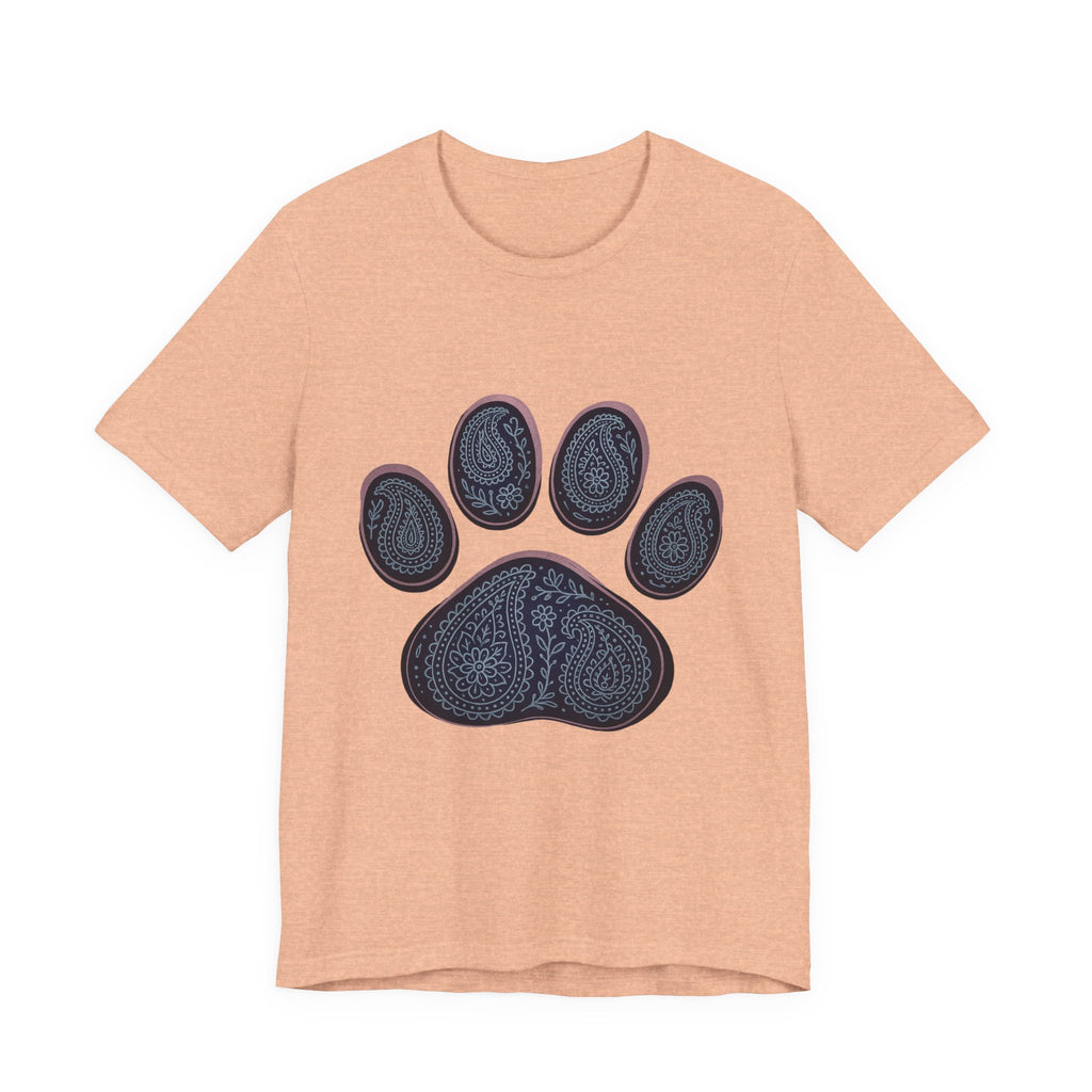 Blue Paisley Paw  Tee