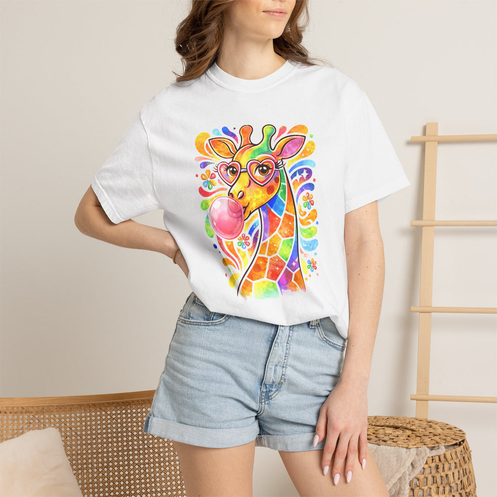 Colorful Bubblegum Giraffe T-Shirt