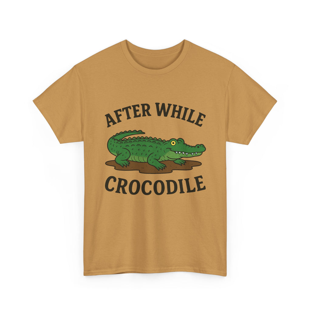 Crocodile Unisex Tee - After while, crocodile - Cute Minimalist Design