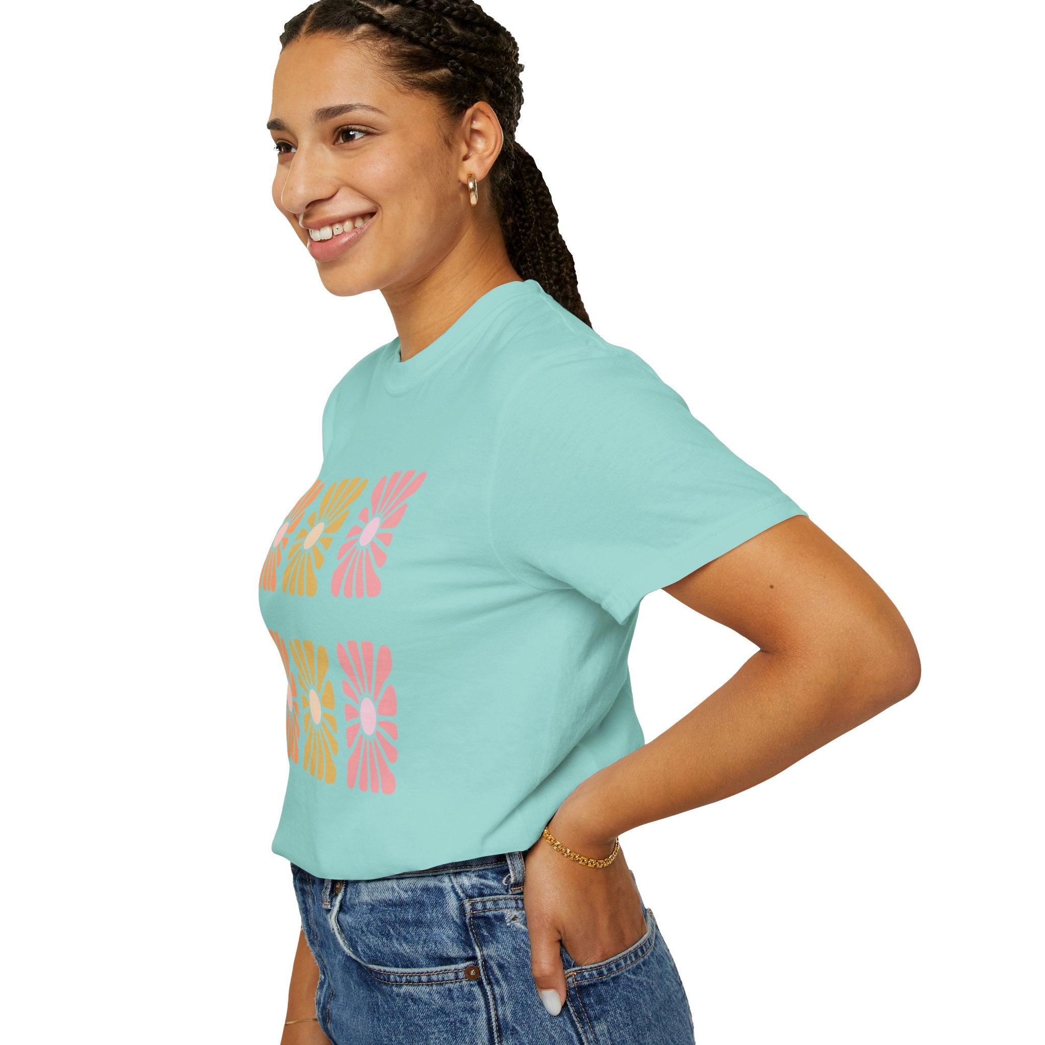 Retro Bloom Grid Tee