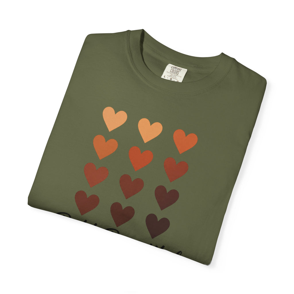 Bold Beautiful Melanin Hearts Tee