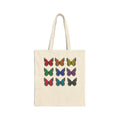 Butterfly Grid Canvas Tote