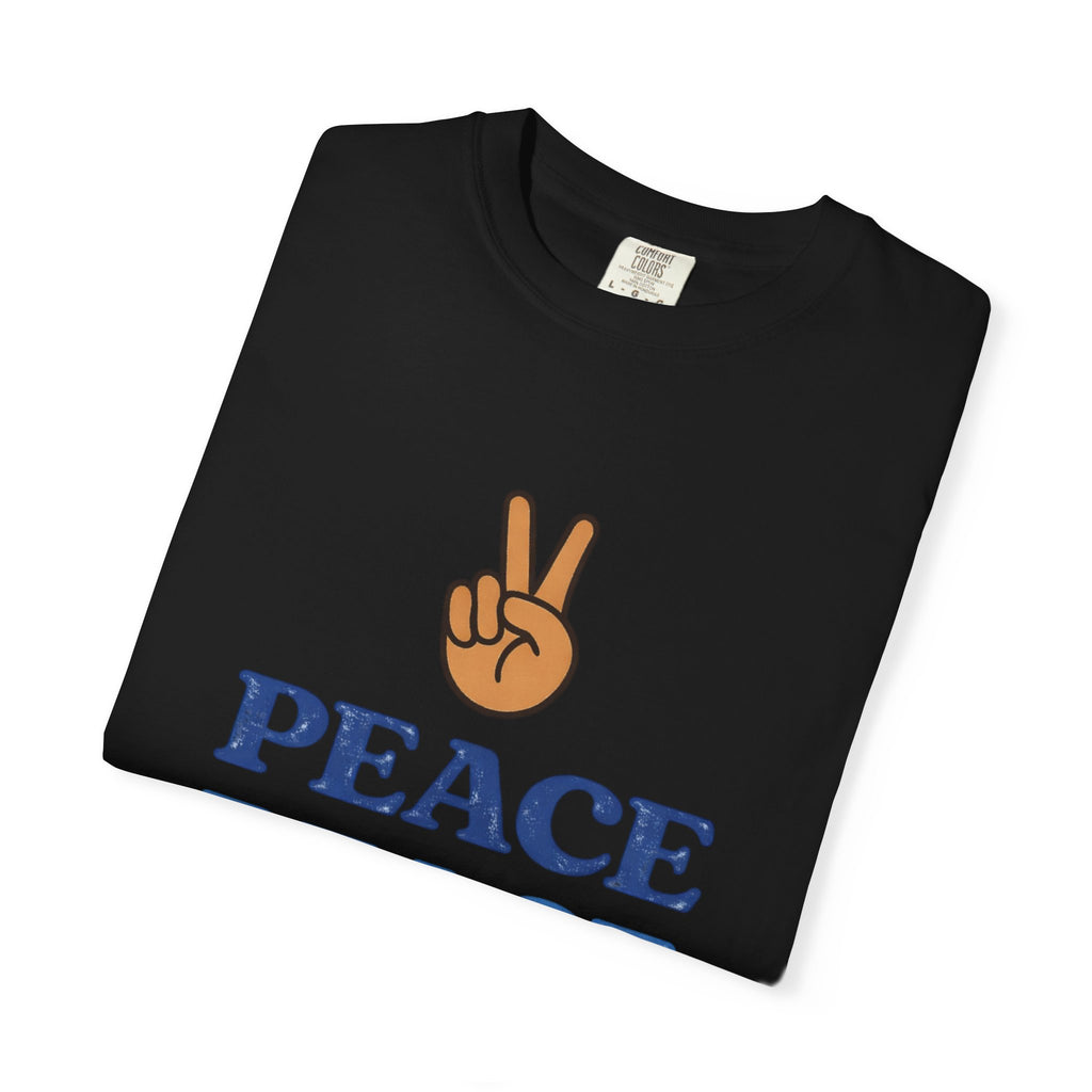Peace Peace Peace T-Shirt — Retro Peace Sign Graphic Tee