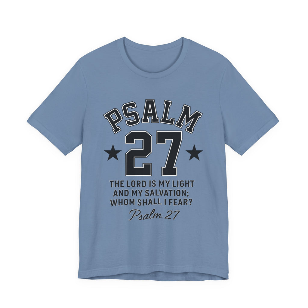 Psalm 27 White Sporty Tee