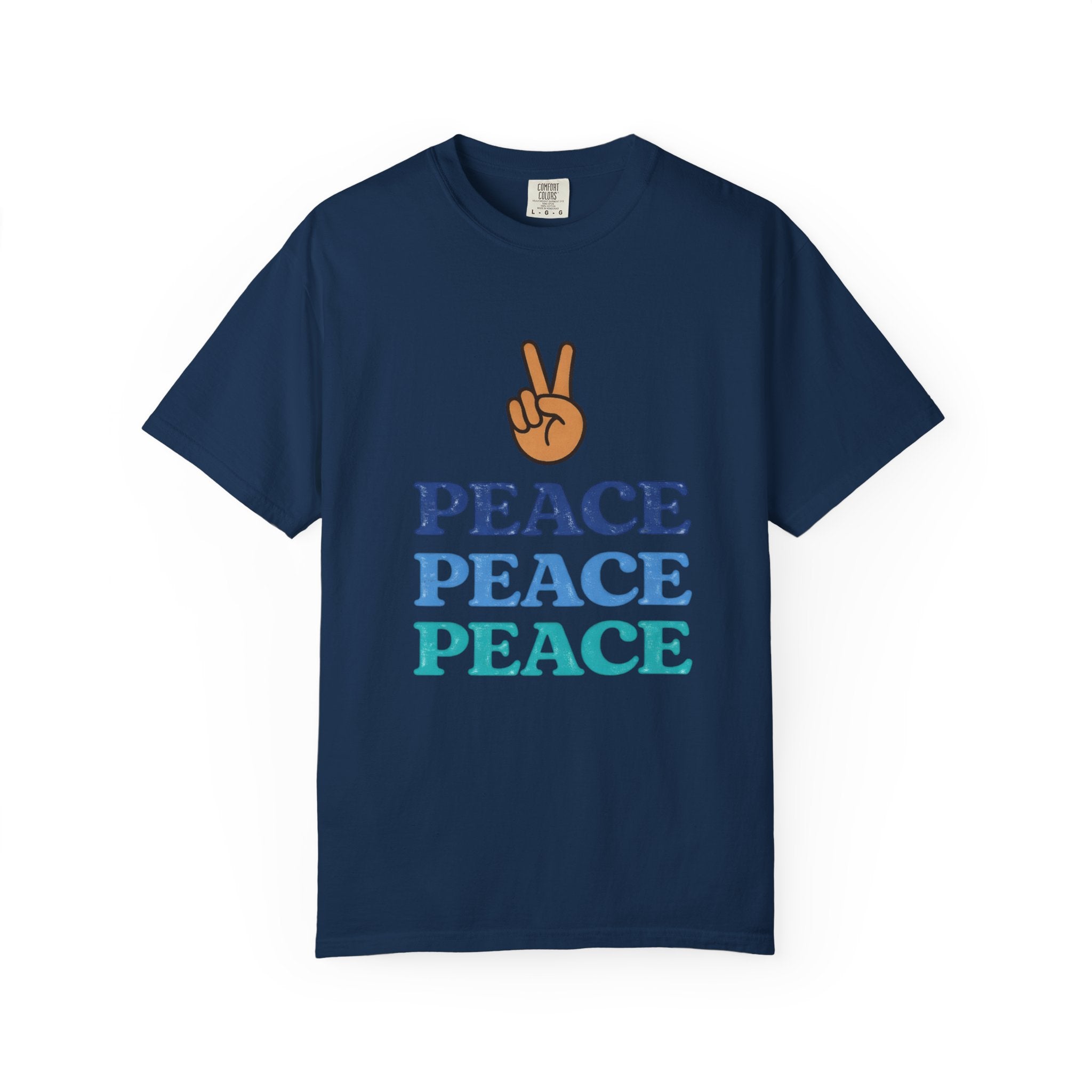 Peace Peace Peace T-Shirt — Retro Peace Sign Graphic Tee